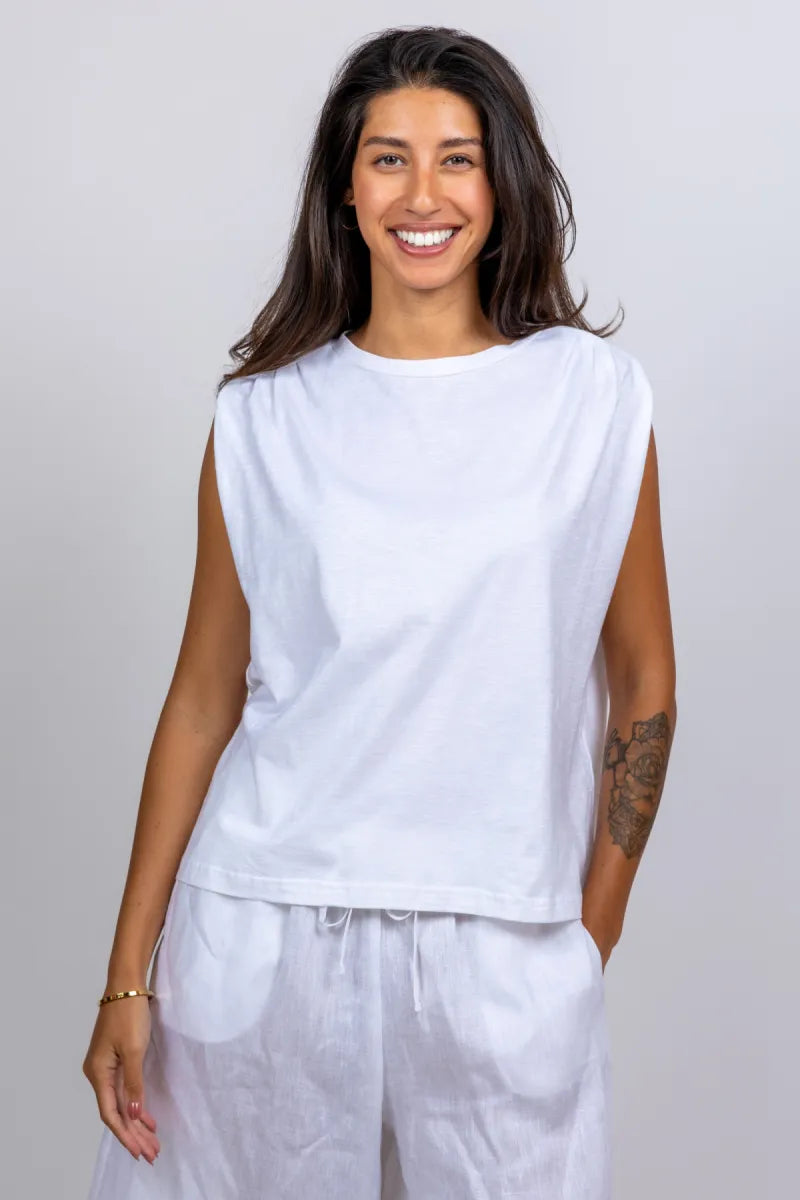 MILLA MILLA 1034111 Top met brede schouders - Wit