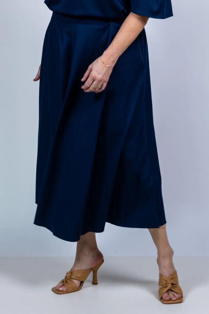 LA SALLE LA SALLE lc13 Rok met elastische taille - Marine