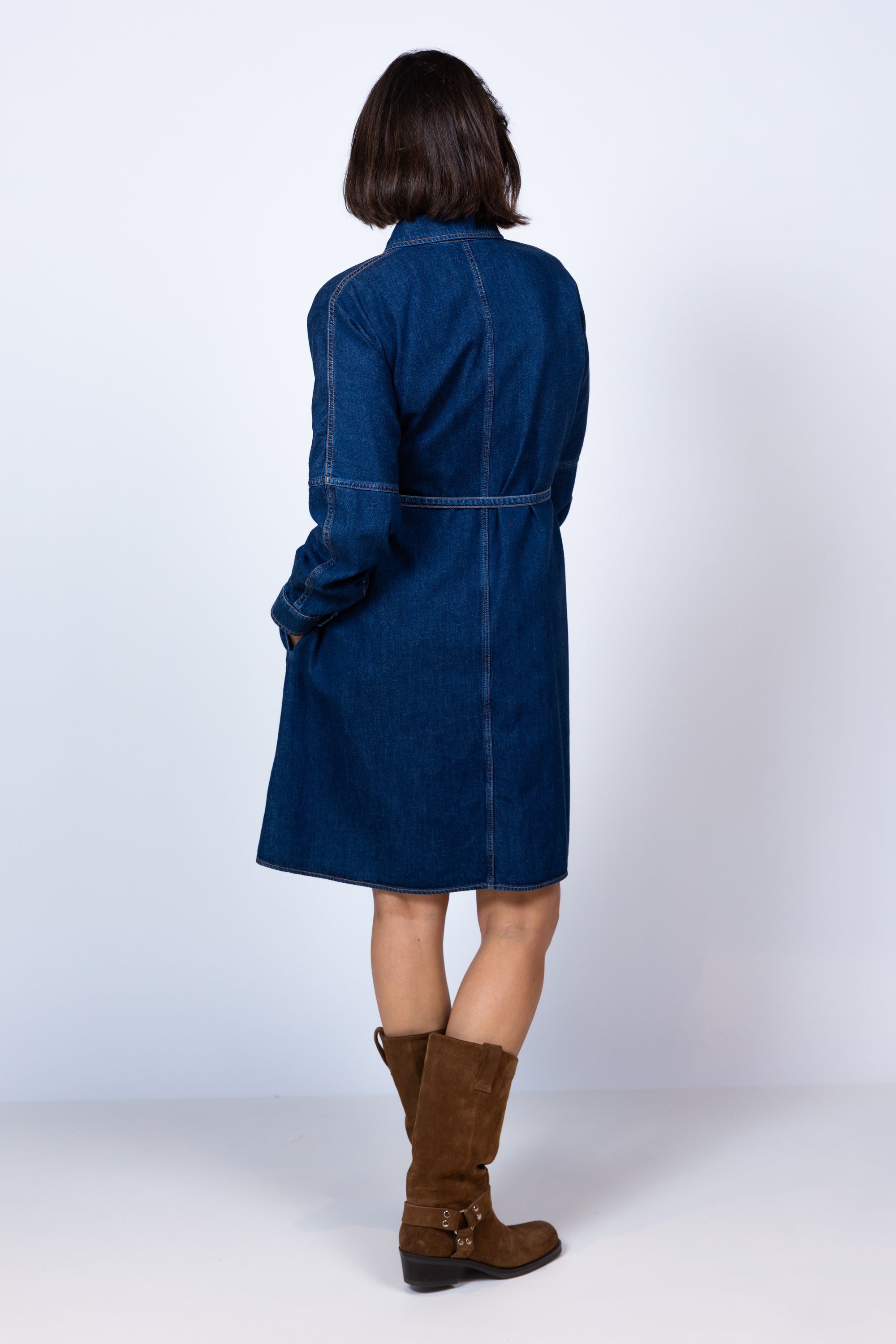 Jurk met knopen - Jeans
