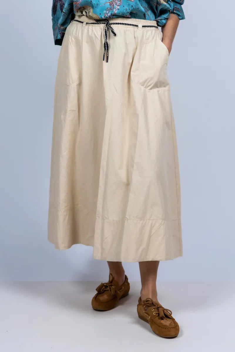 SUMMUM SUMMUM 6s1356-12405 Rok met koord - Beige