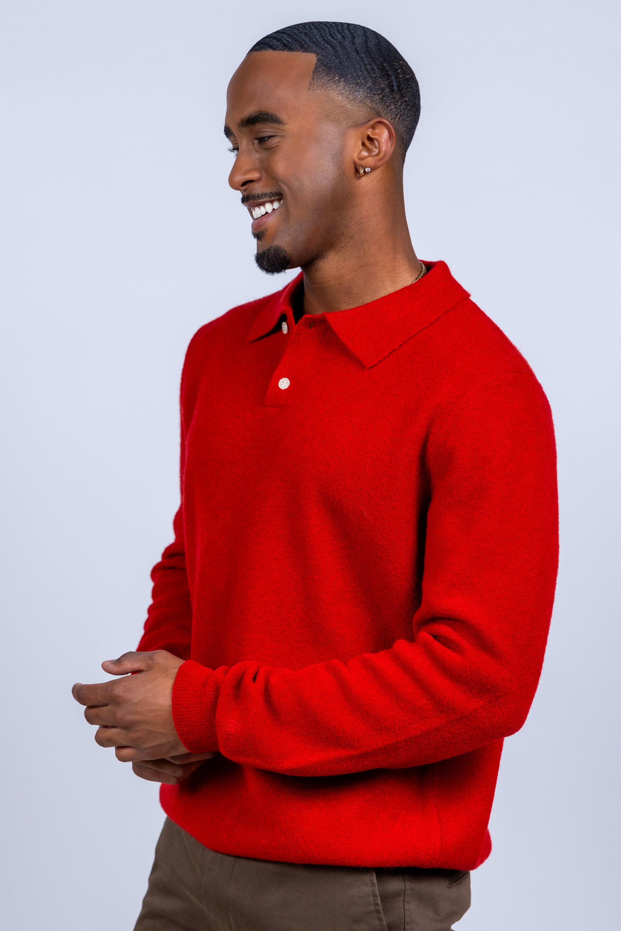 Trui met kraag - Rood