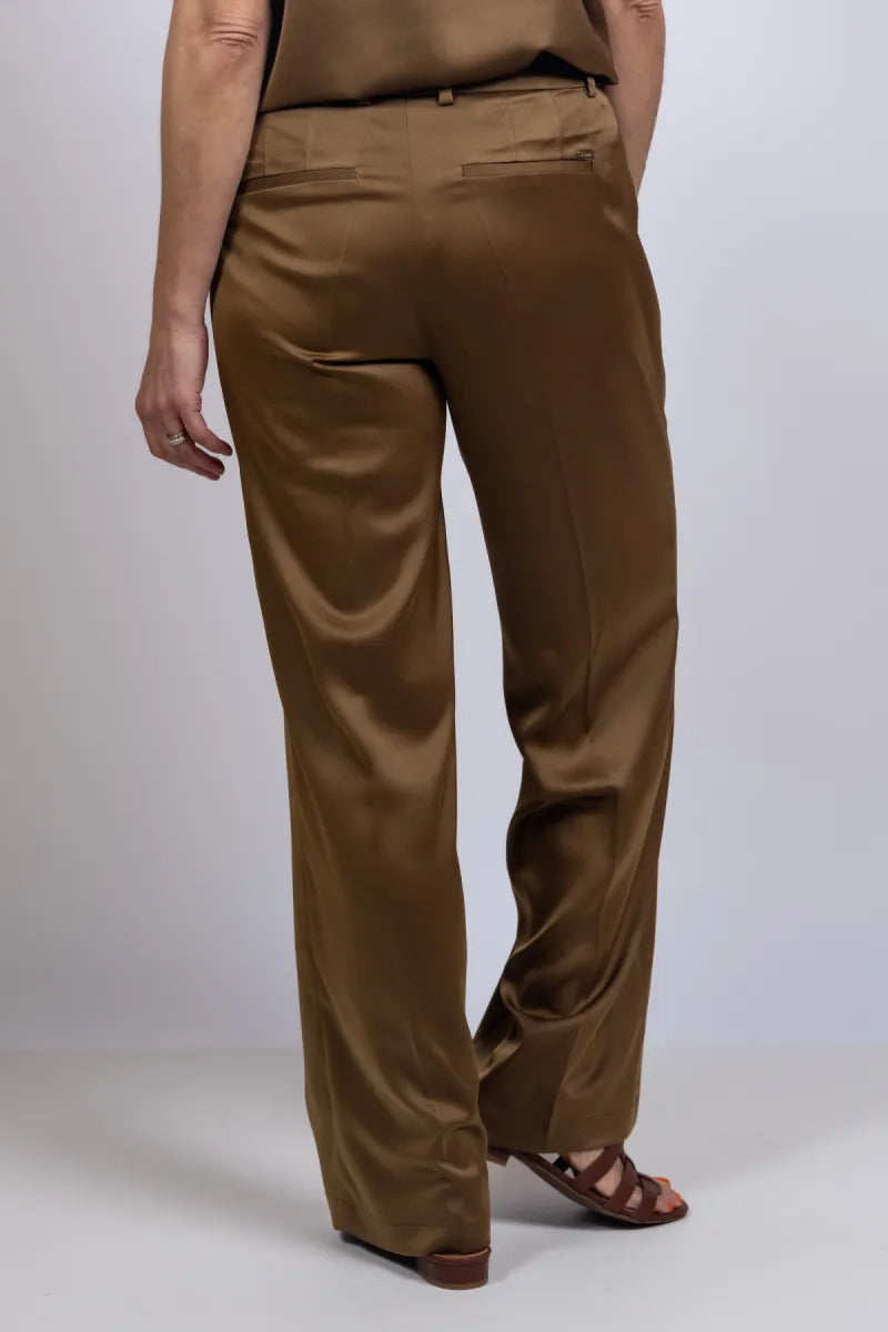 XANDRES XANDRES puko XANDRES puko Wijde pantalon - Bronsbruin