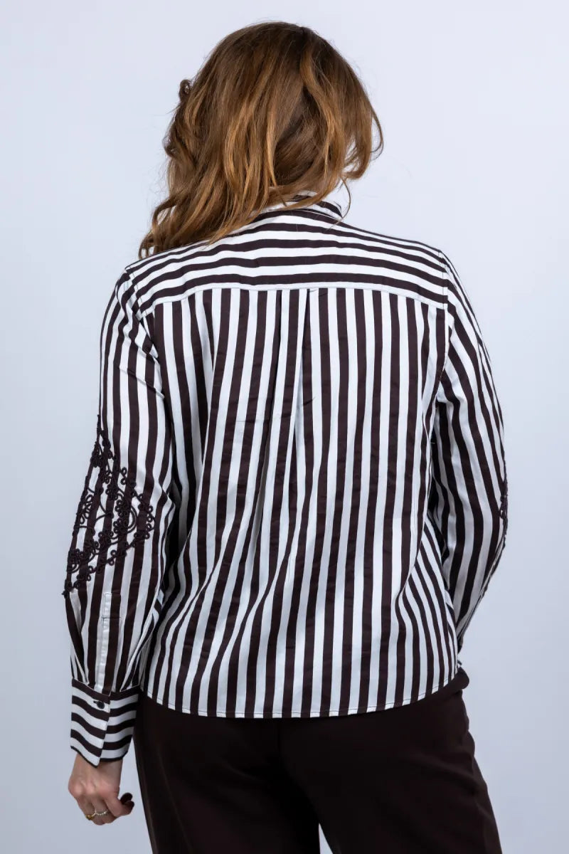MONARI Blouse met strepen - Bruin