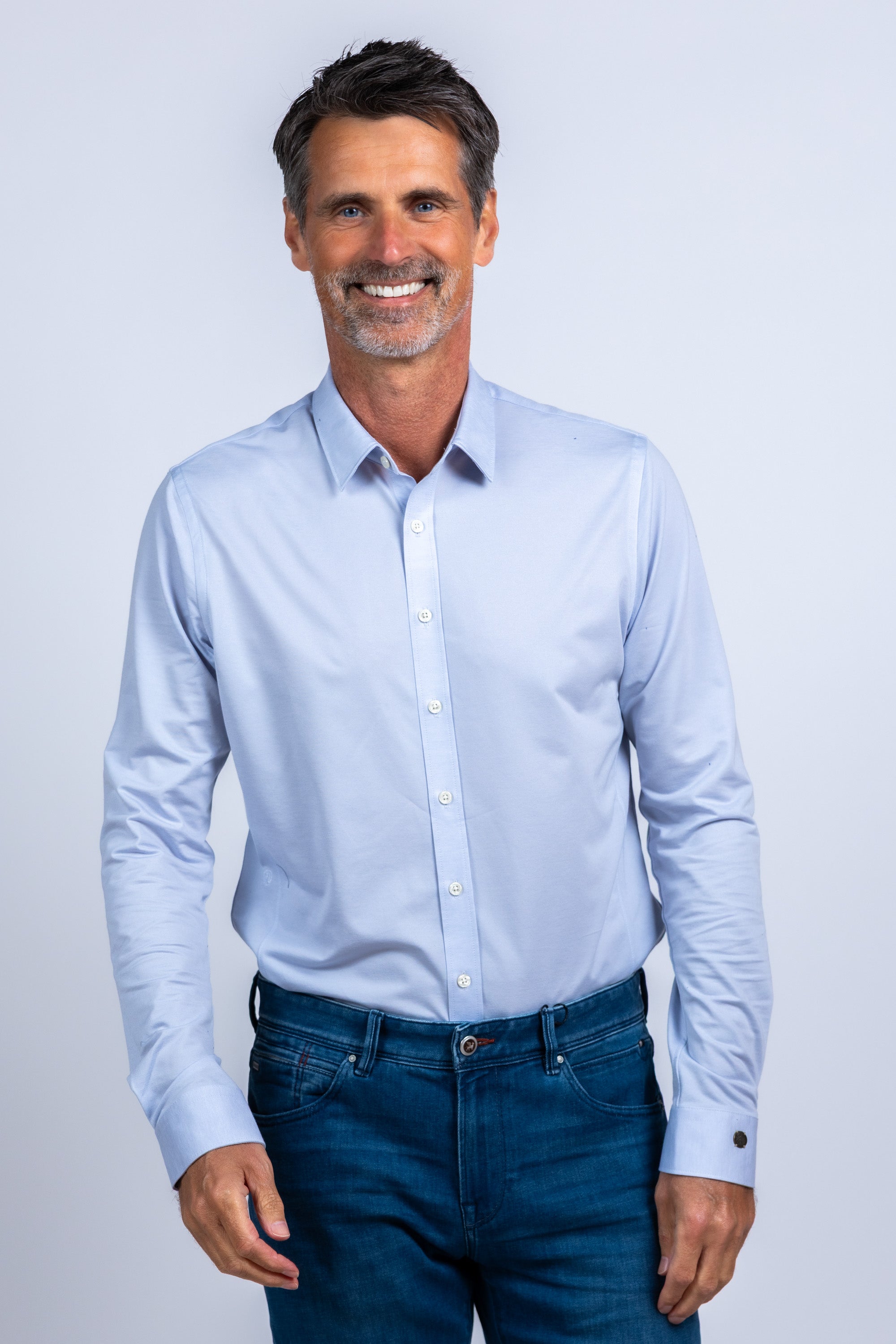 Overhemd met knopen - Bleu