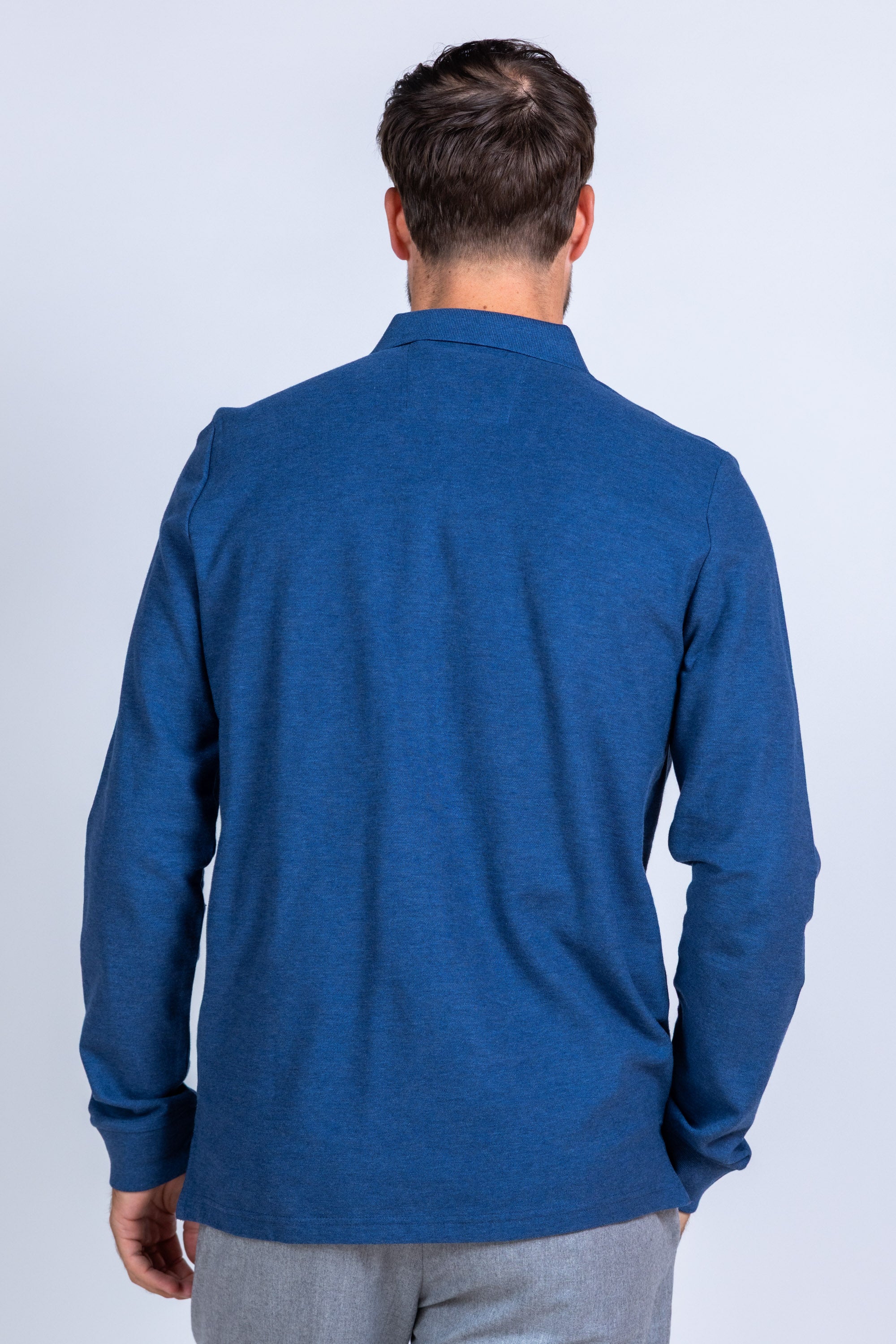 Polo met knopen - Marine