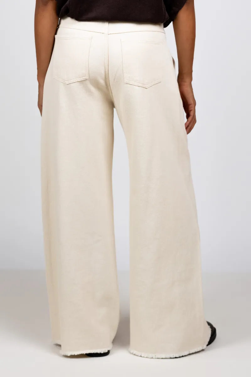 BY-BAR BY-BAR LUX GRAIN JEANS Wijde jeans - Ecru