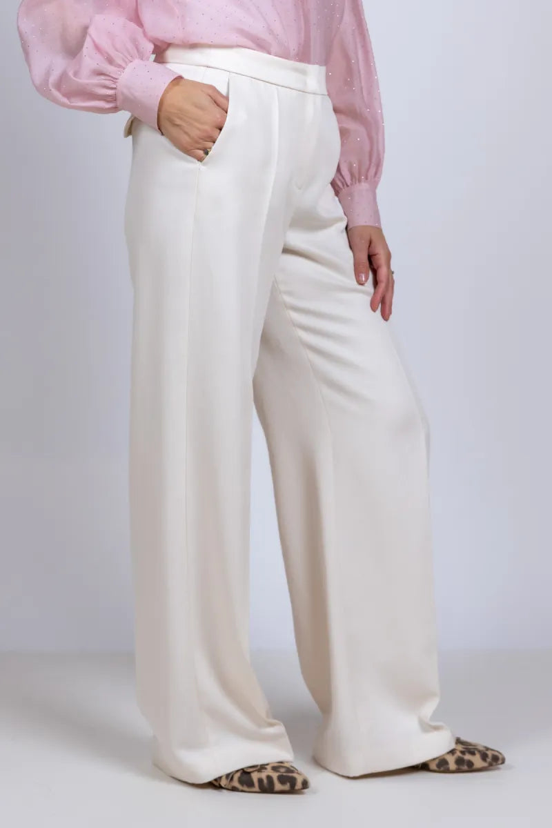 LUISA CERANO LUISA CERANO 638880-3799 Wijde pantalon - Ecru