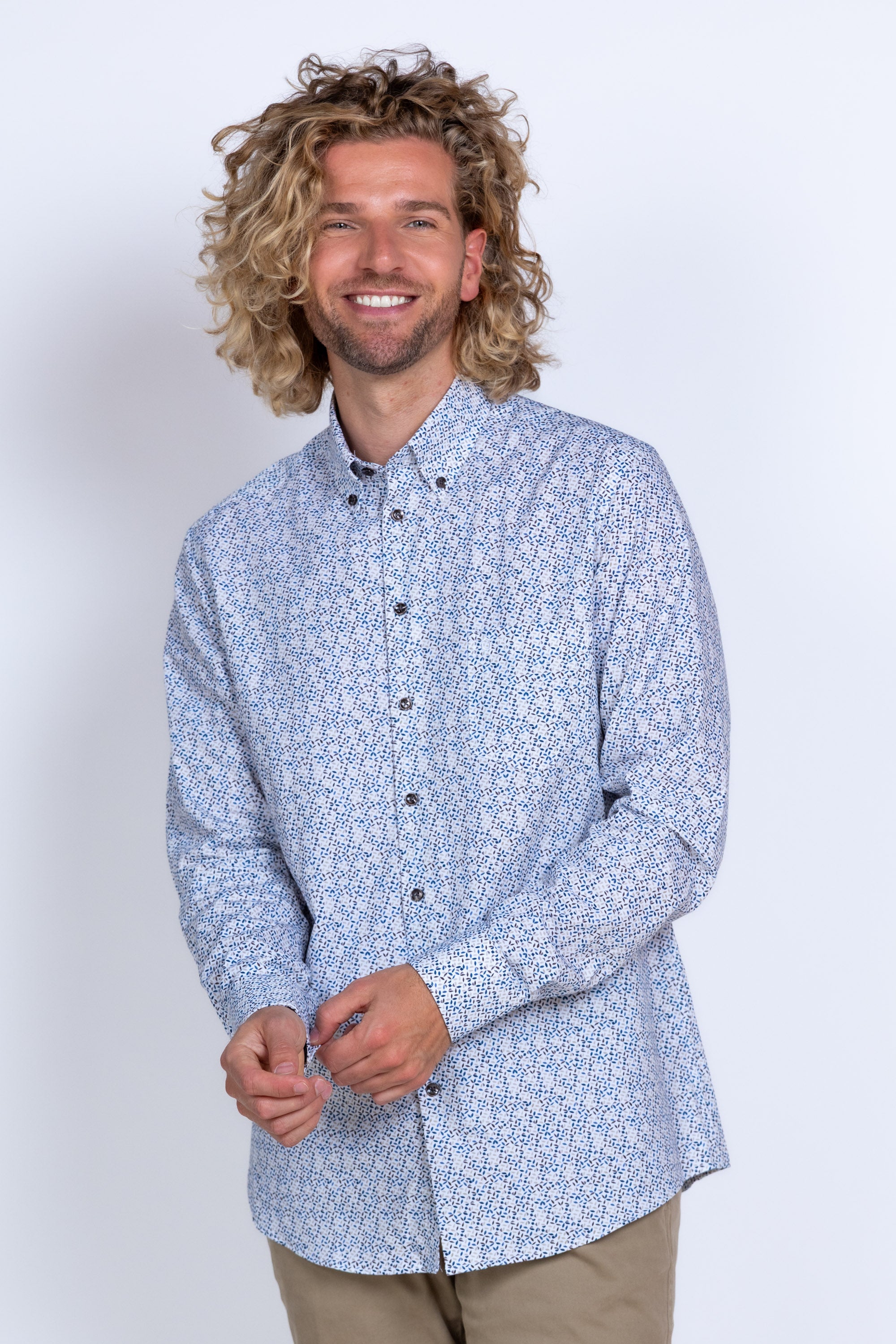 Overhemd met print - Zand