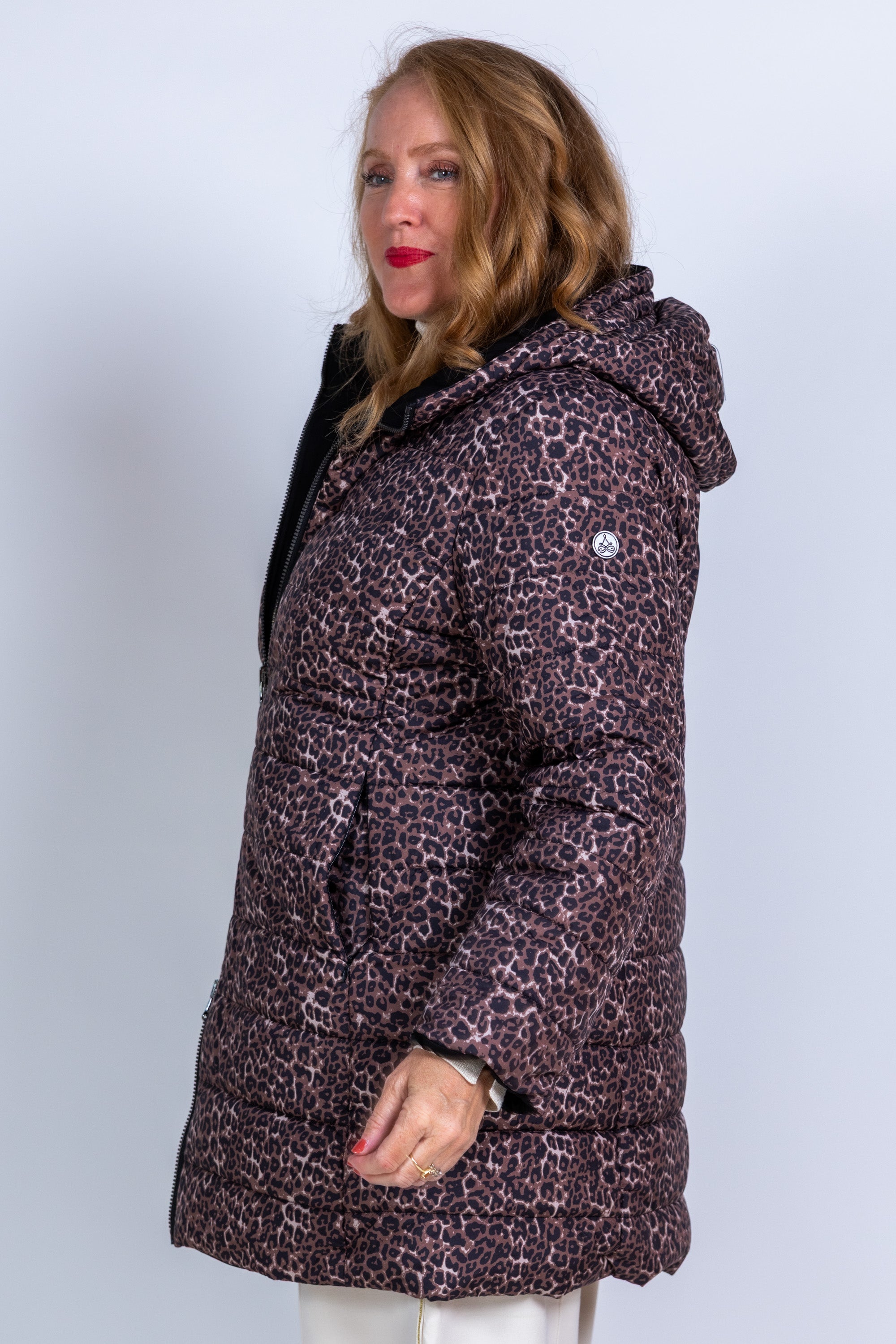Gewatteerde reversible jas met capuchon - Zwart