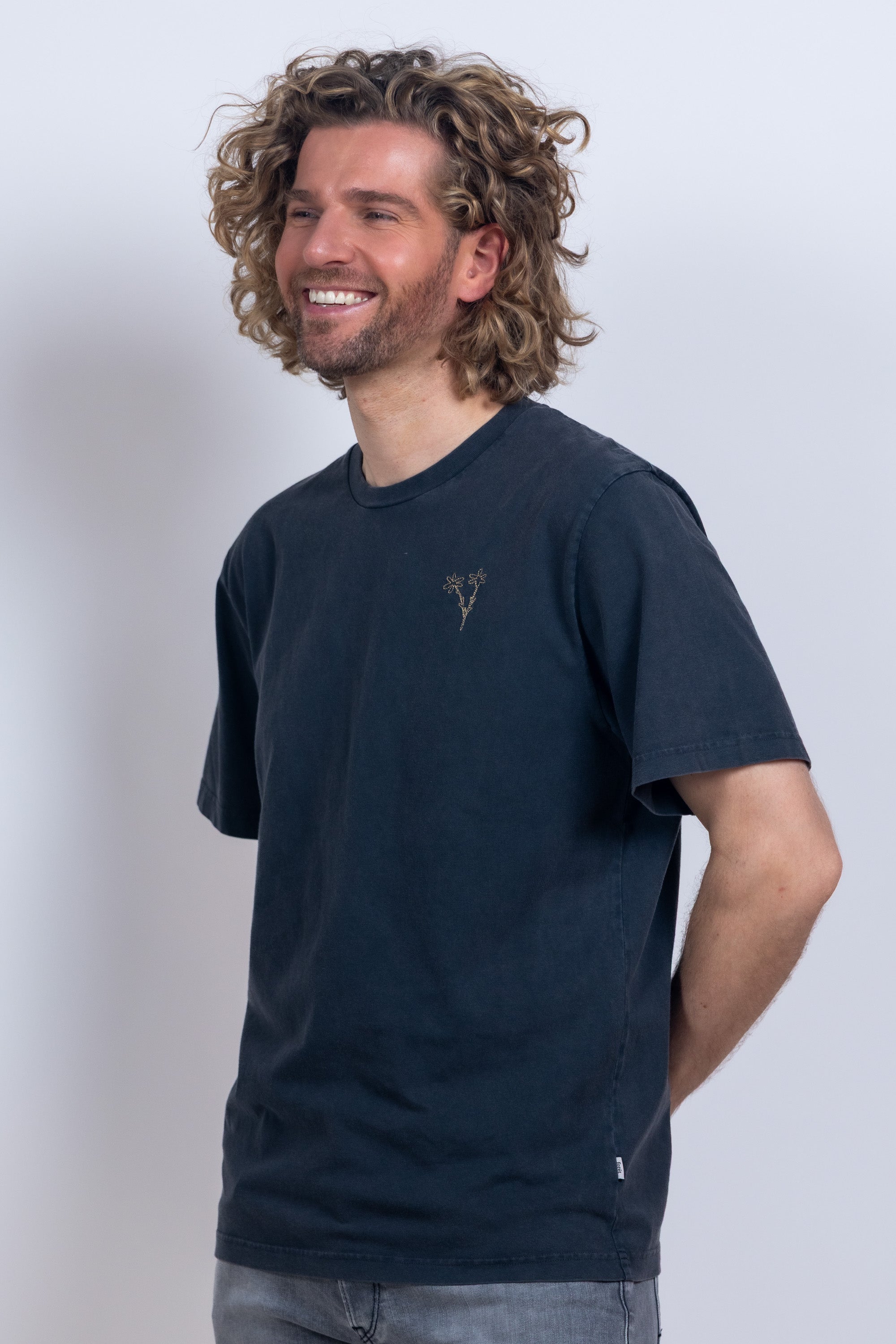 T-shirt met print - Antraciet