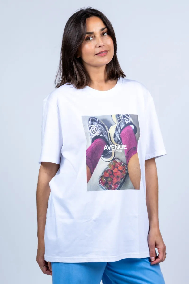 ELITE ELITE 129AVENUE-BASIC T-shirt met print - Wit