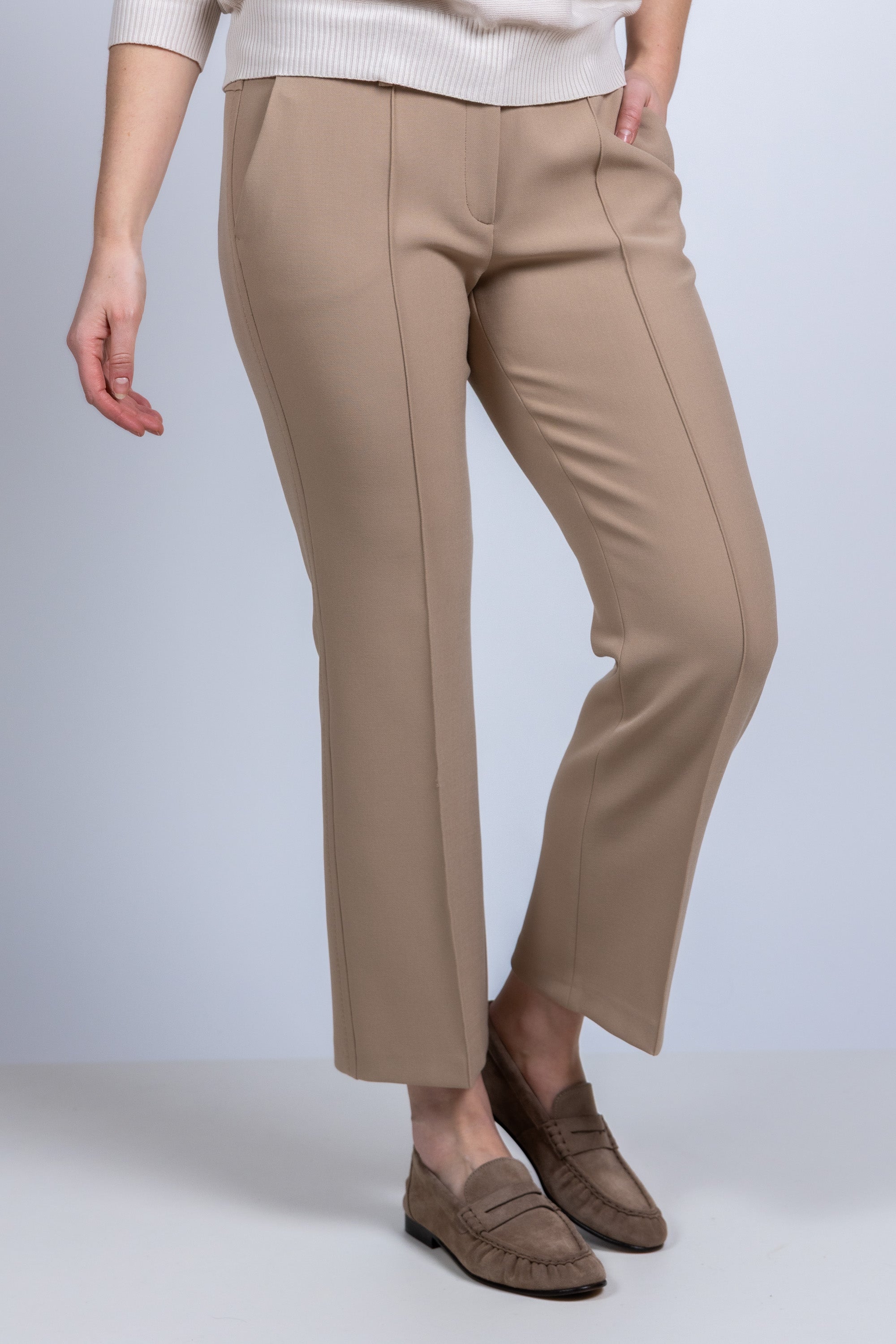 Broek met naad - Licht camel