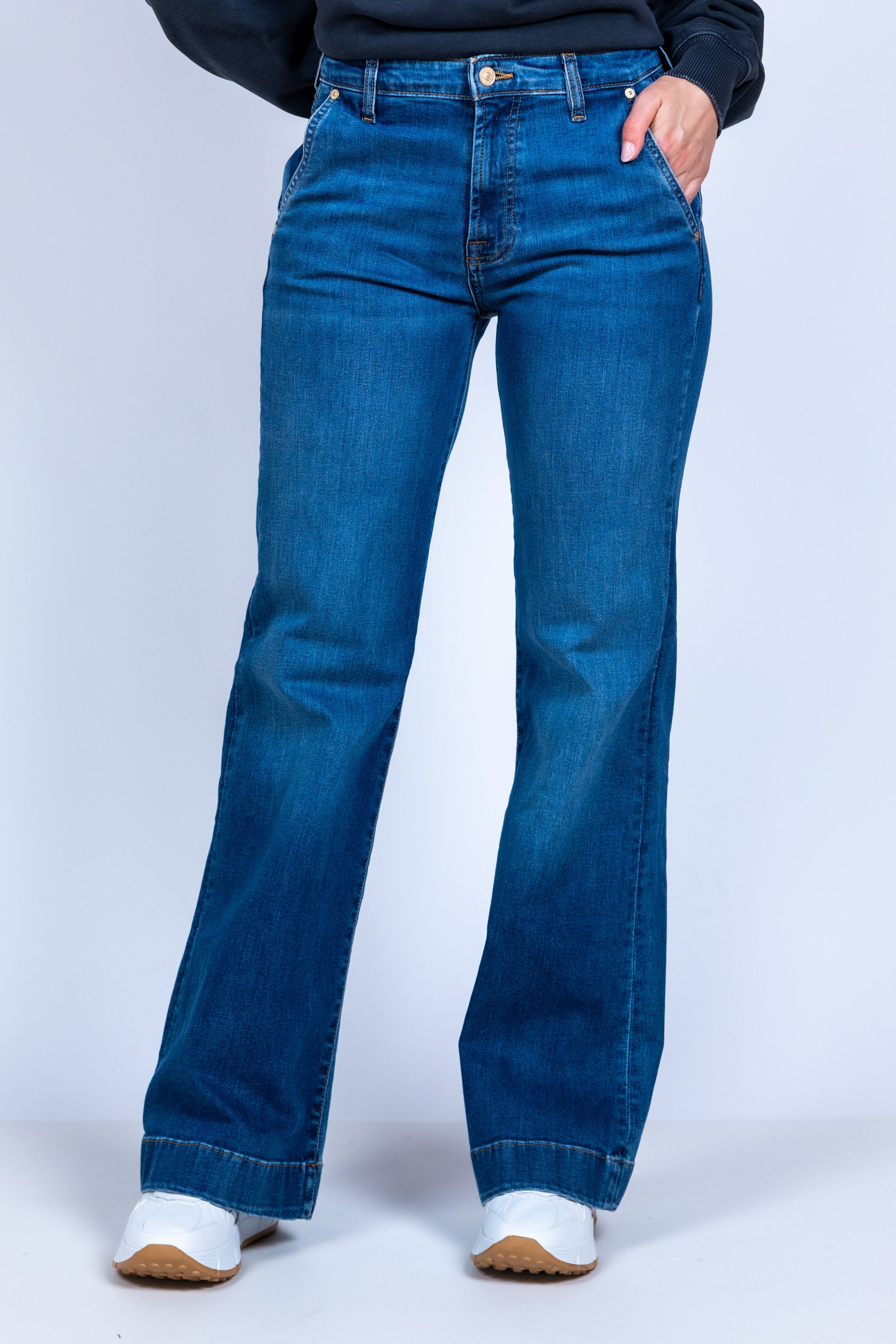 Jeans met wijde pijpen - Licht jeans