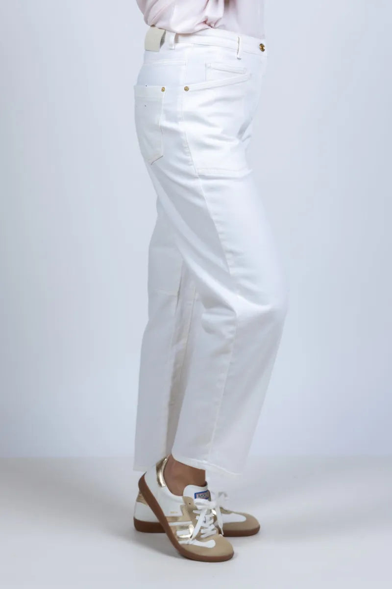 CAMBIO CAMBIO 9058-0382.13 Broek met zakken - Wit