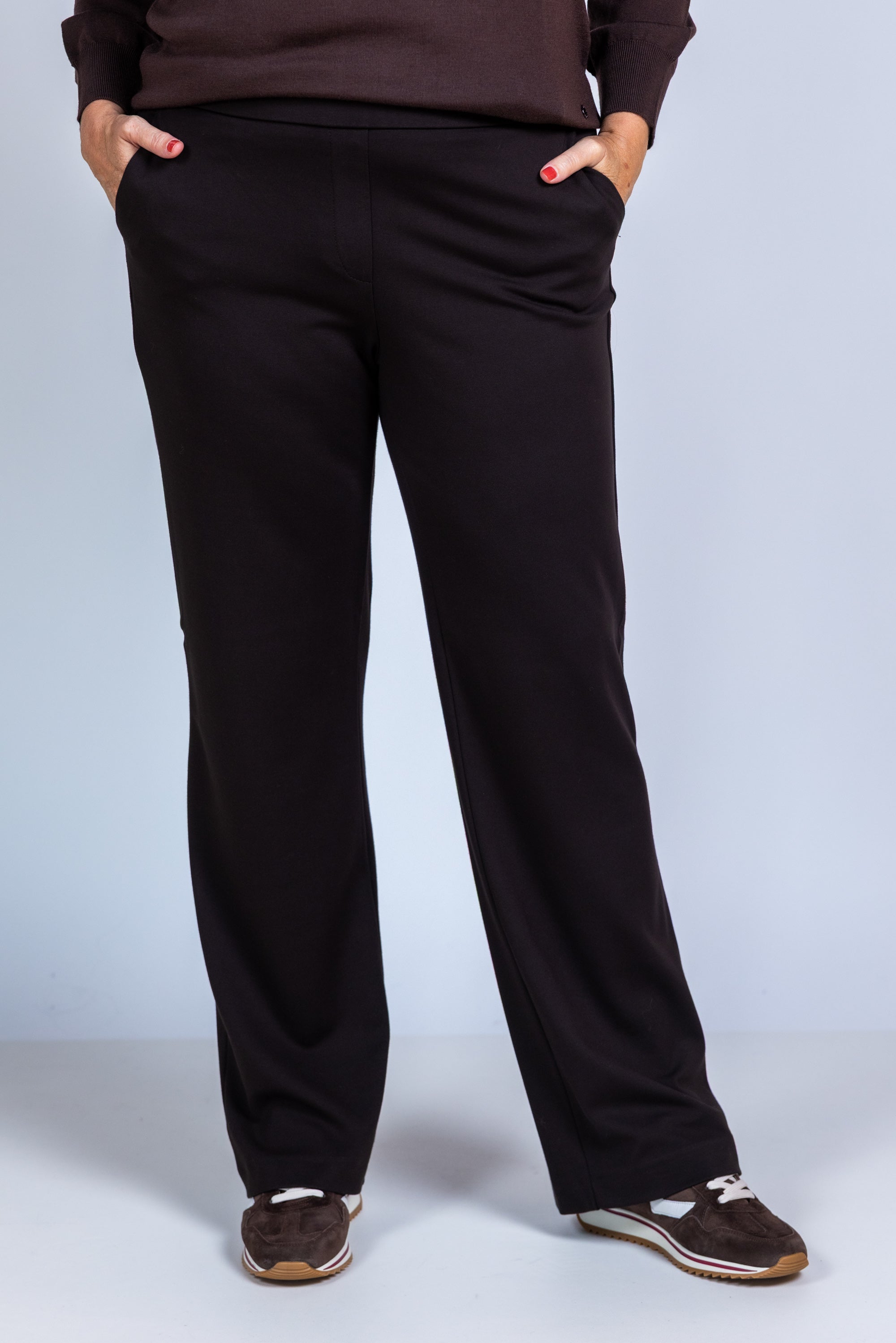 Broek met rechte pijpen - Bruin