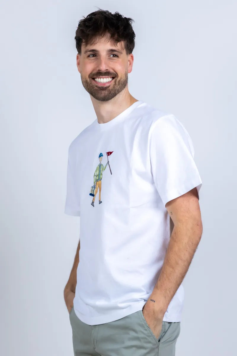 FORET FORET F1022 T-shirt met print - Wit