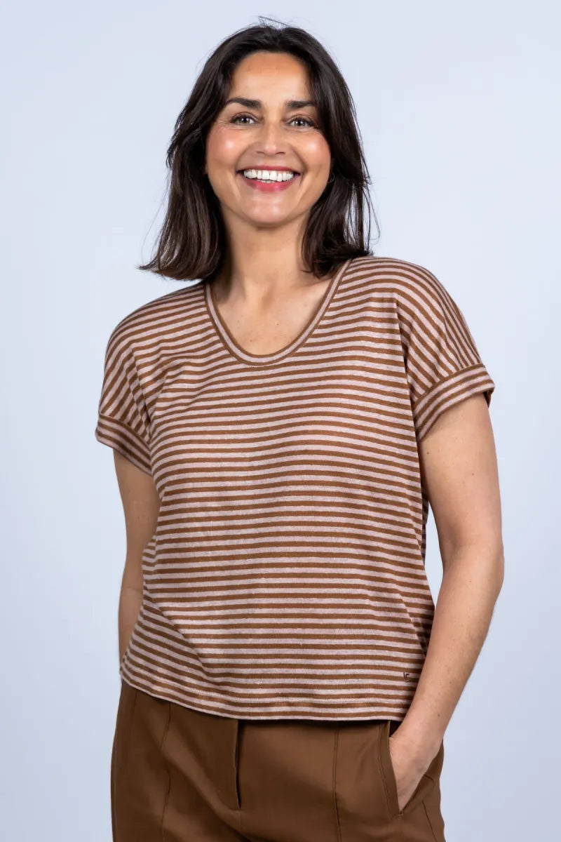 LUISA CERANO LUISA CERANO 338369-7687 LUISA CERANO 338369-7687 T-shirt met strepen - Vicunia