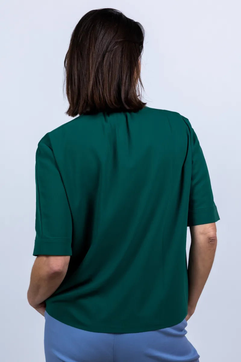 MARCCAIN SPORT MARCCAIN SPORT AS.51.12 W70 Blouse met korte mouwen - Flessegroen