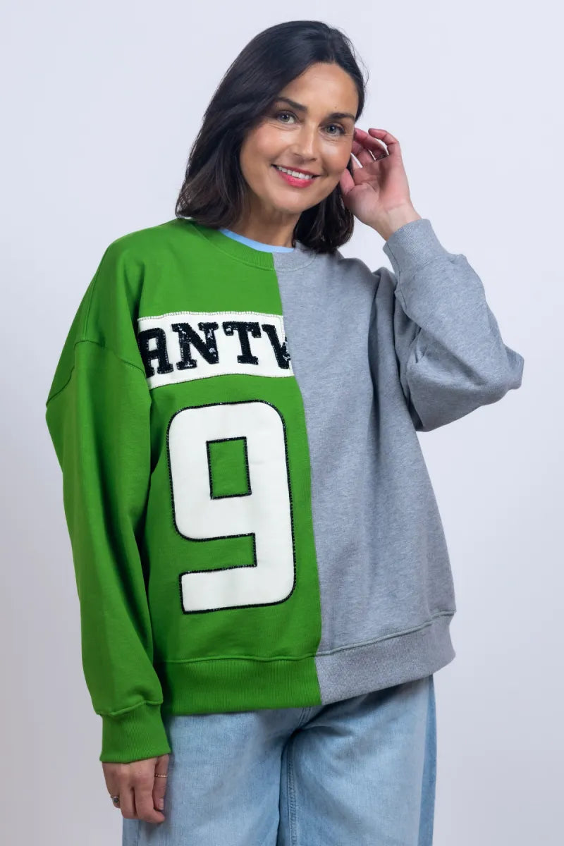 ESSENTIEL ANTWERP ESSENTIEL ANTWERP JAME Sweater met print - Lichtgrijs