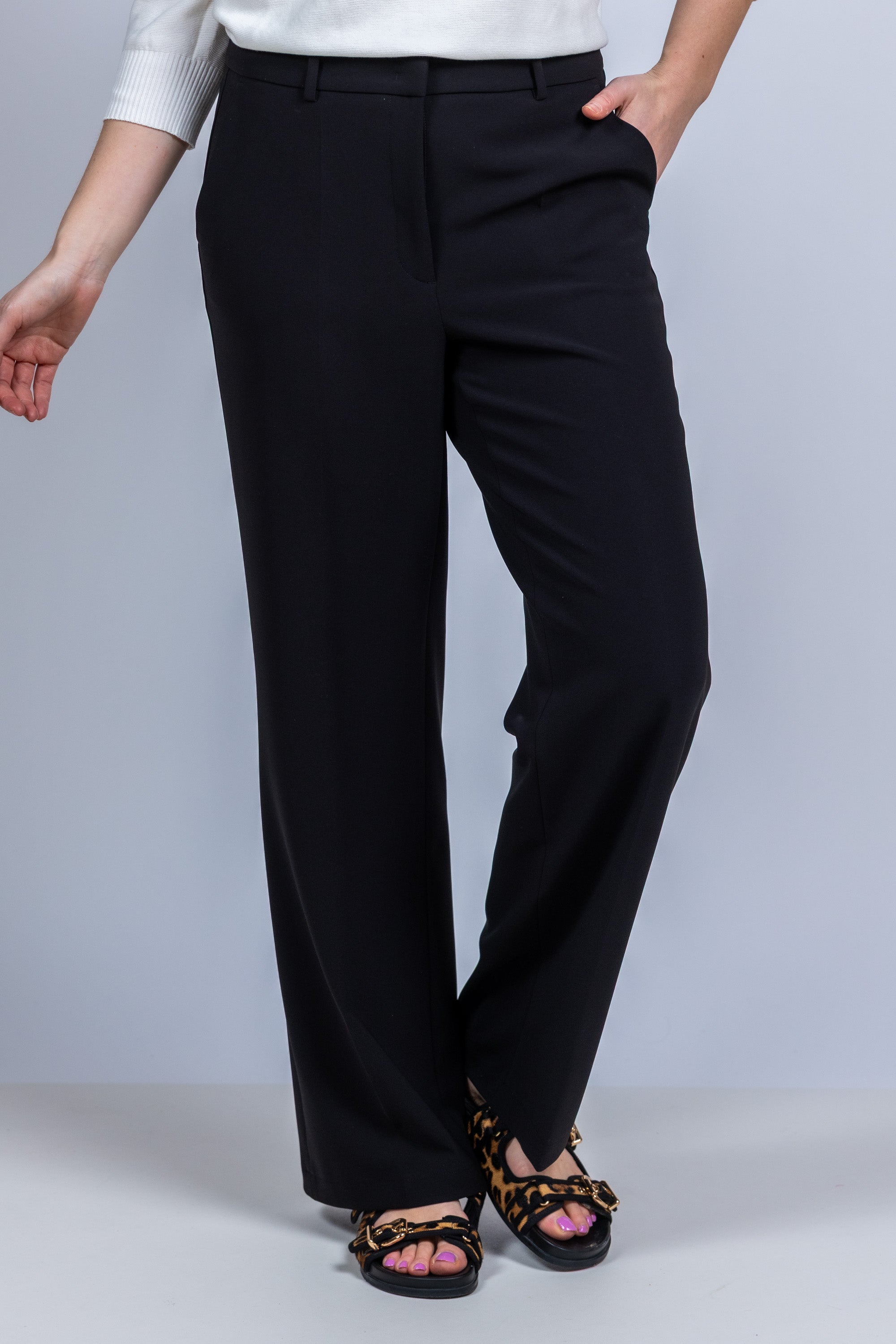 Wijde pantalon - Zwart