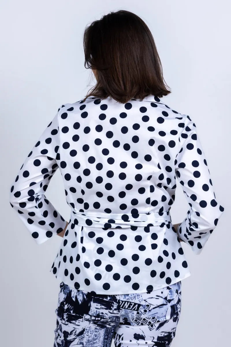 RIBKOFF RIBKOFF 261118 Blouse met stippen - Marine