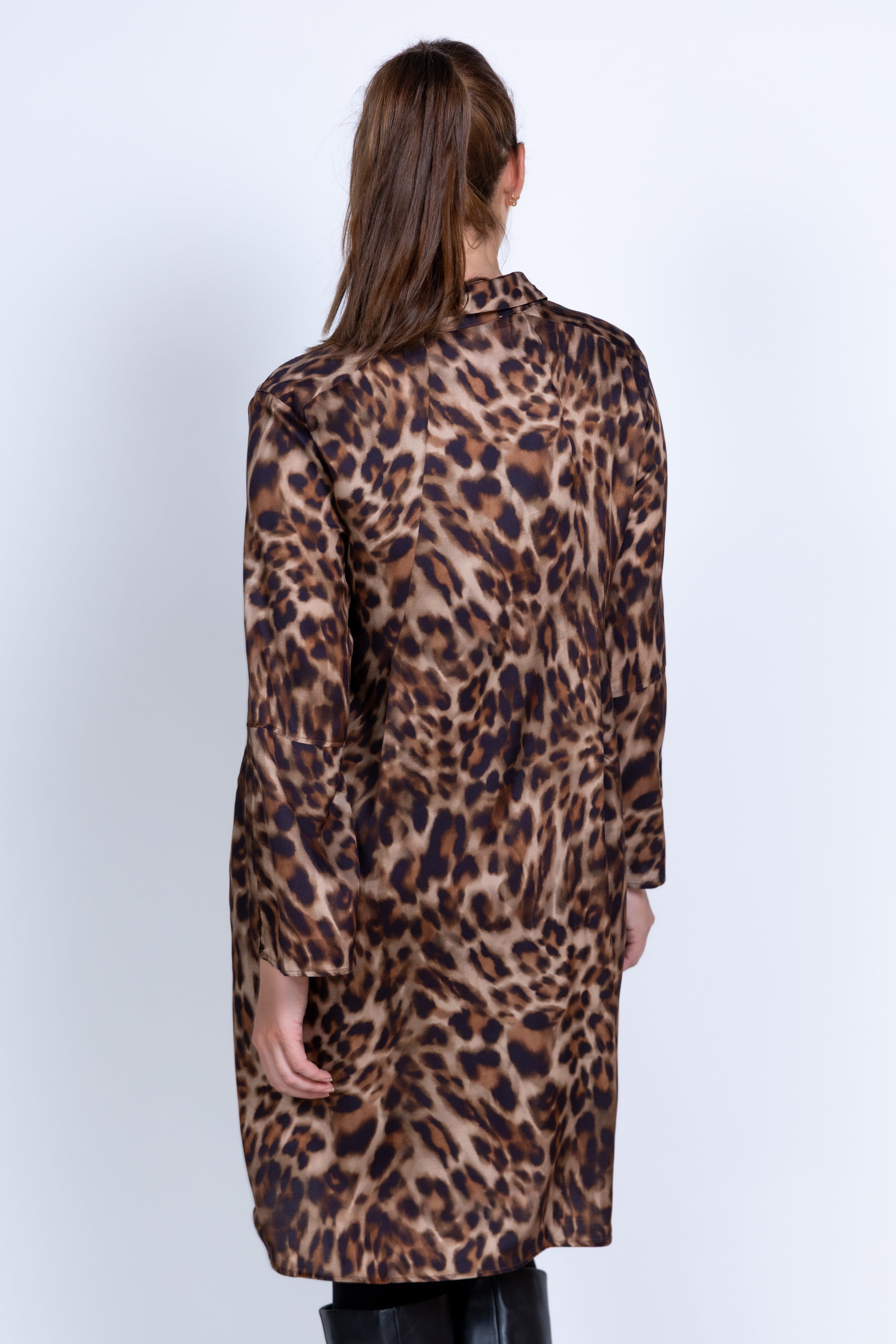 Jurk met print - Bruin