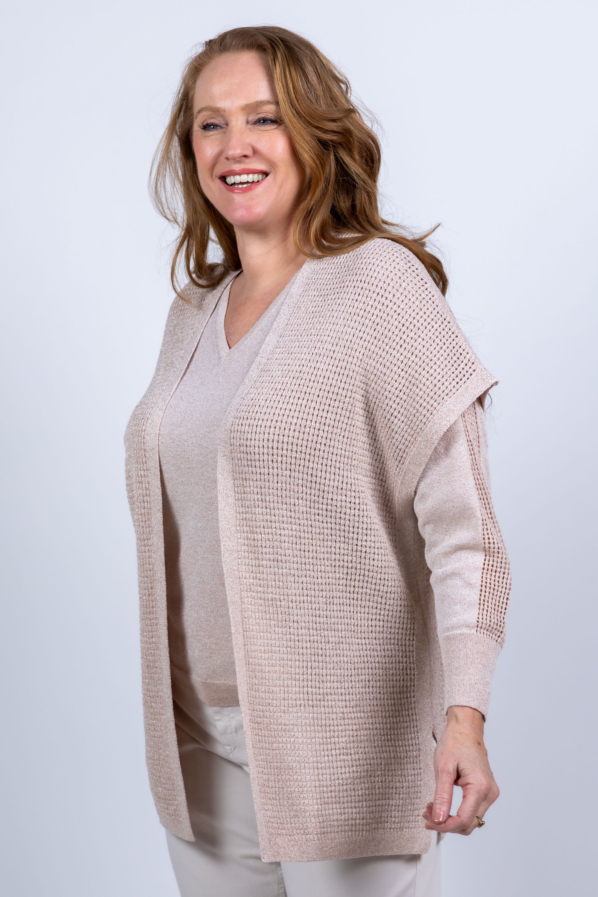 Vest met structuur - Poeder