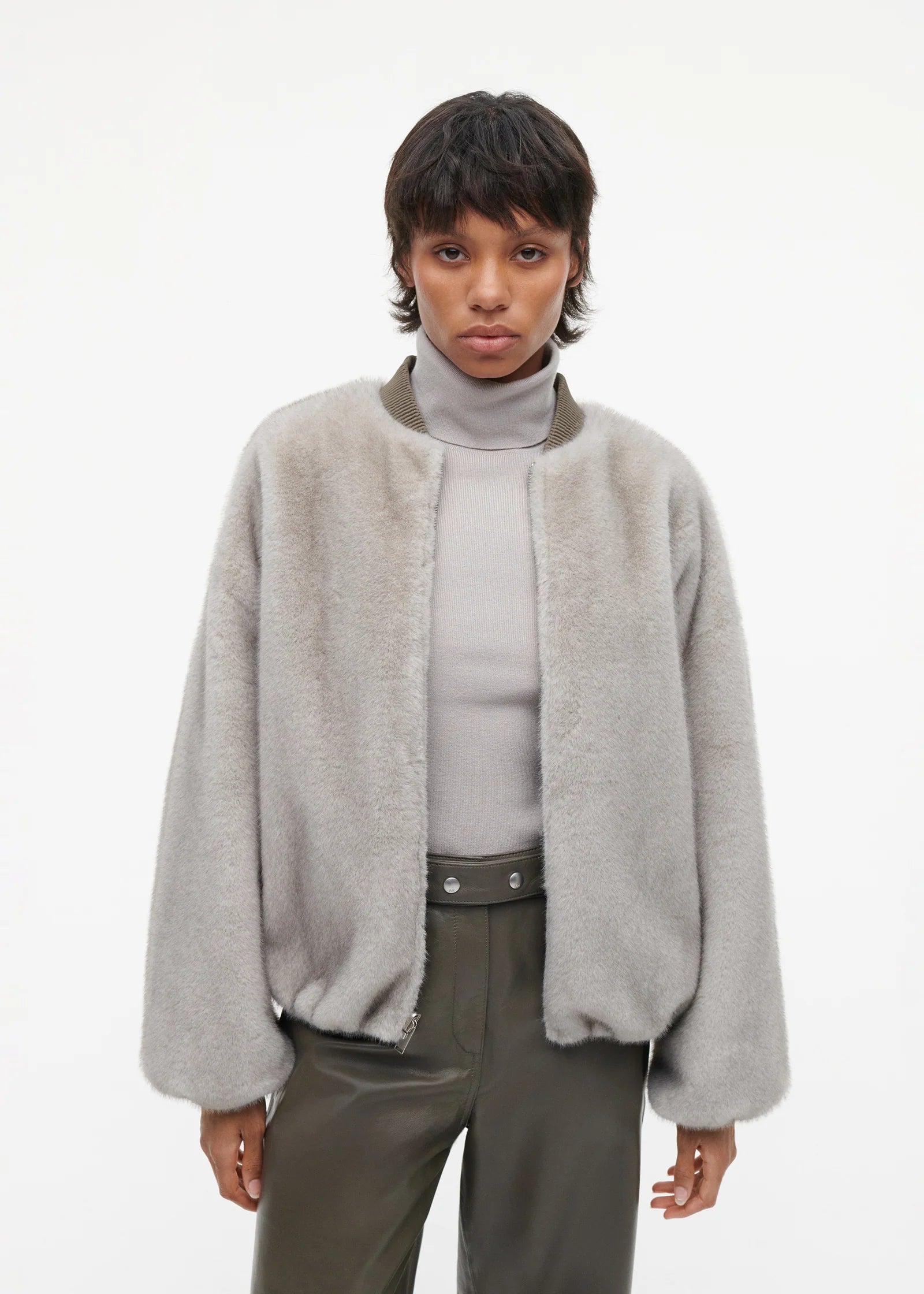 Faux Fur Bomber jas