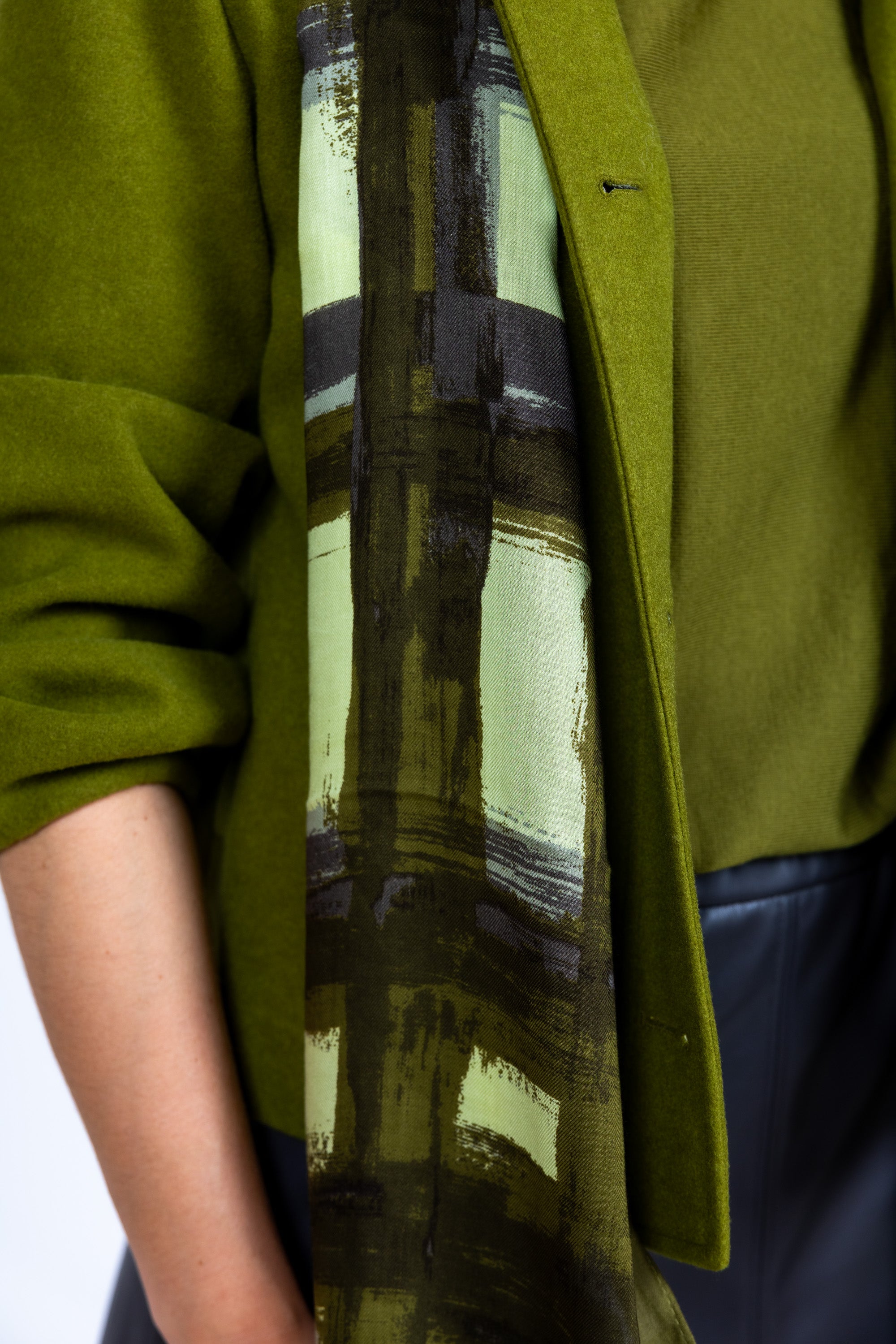 Sjaal met print - Lime