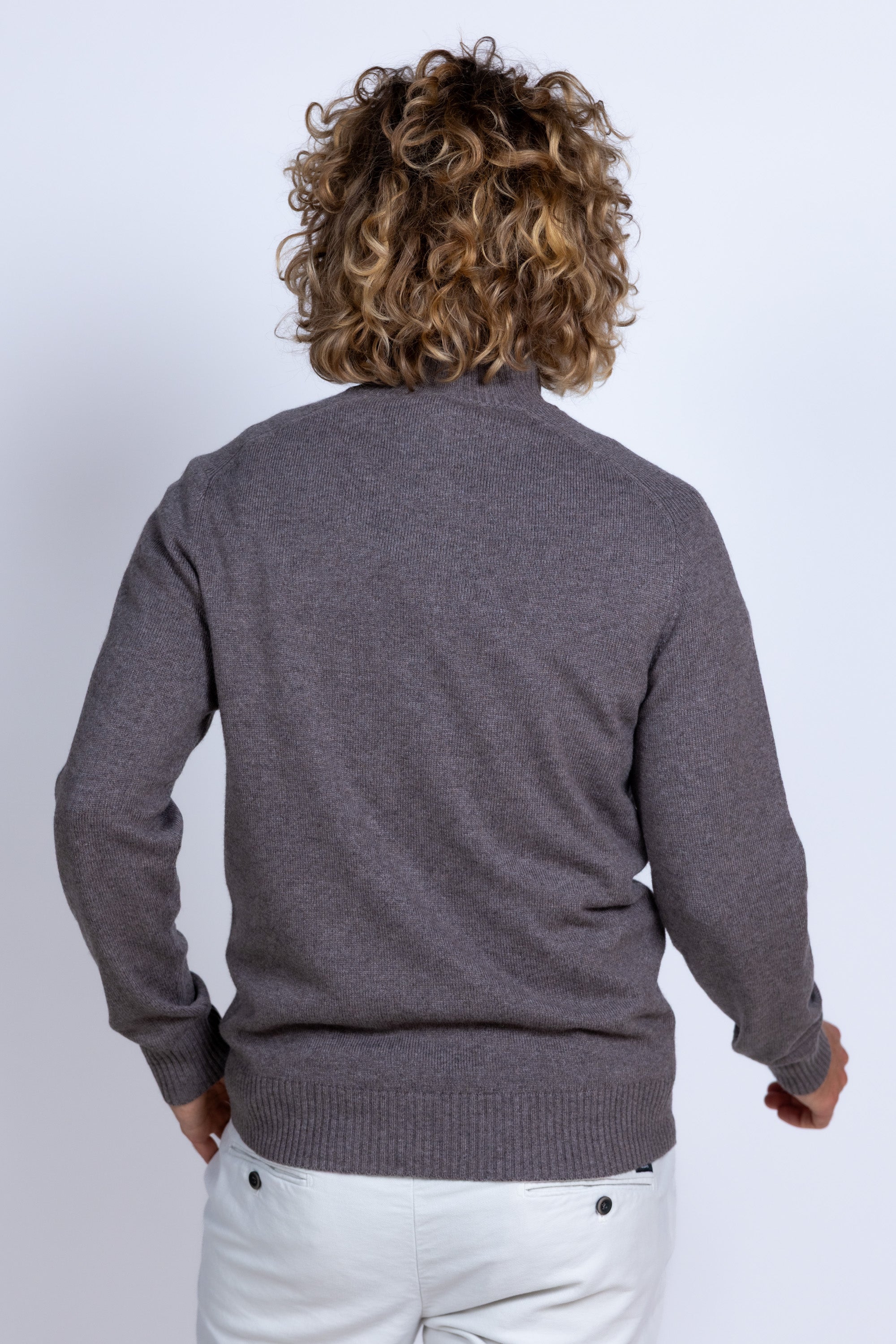 Trui met knopen - Taupe