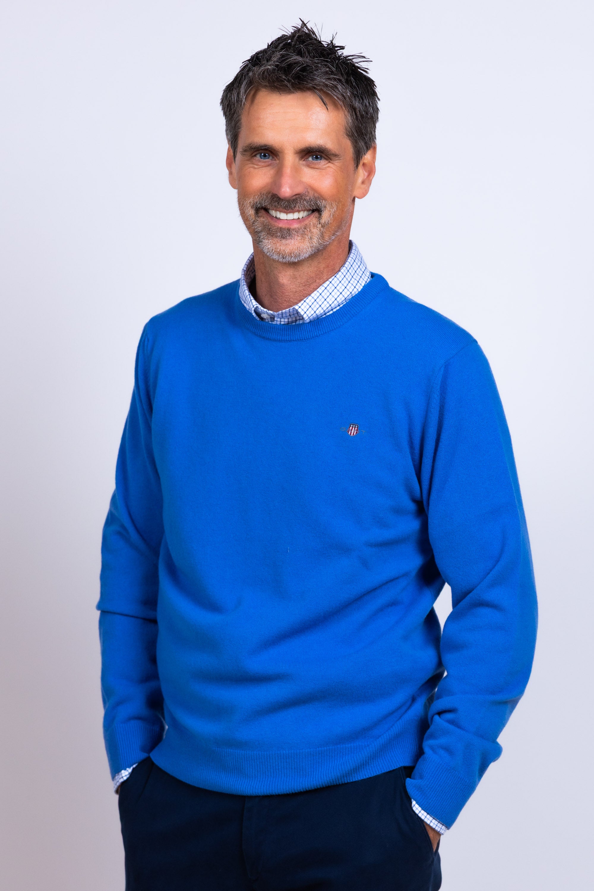 Trui met ronde hals - French blue