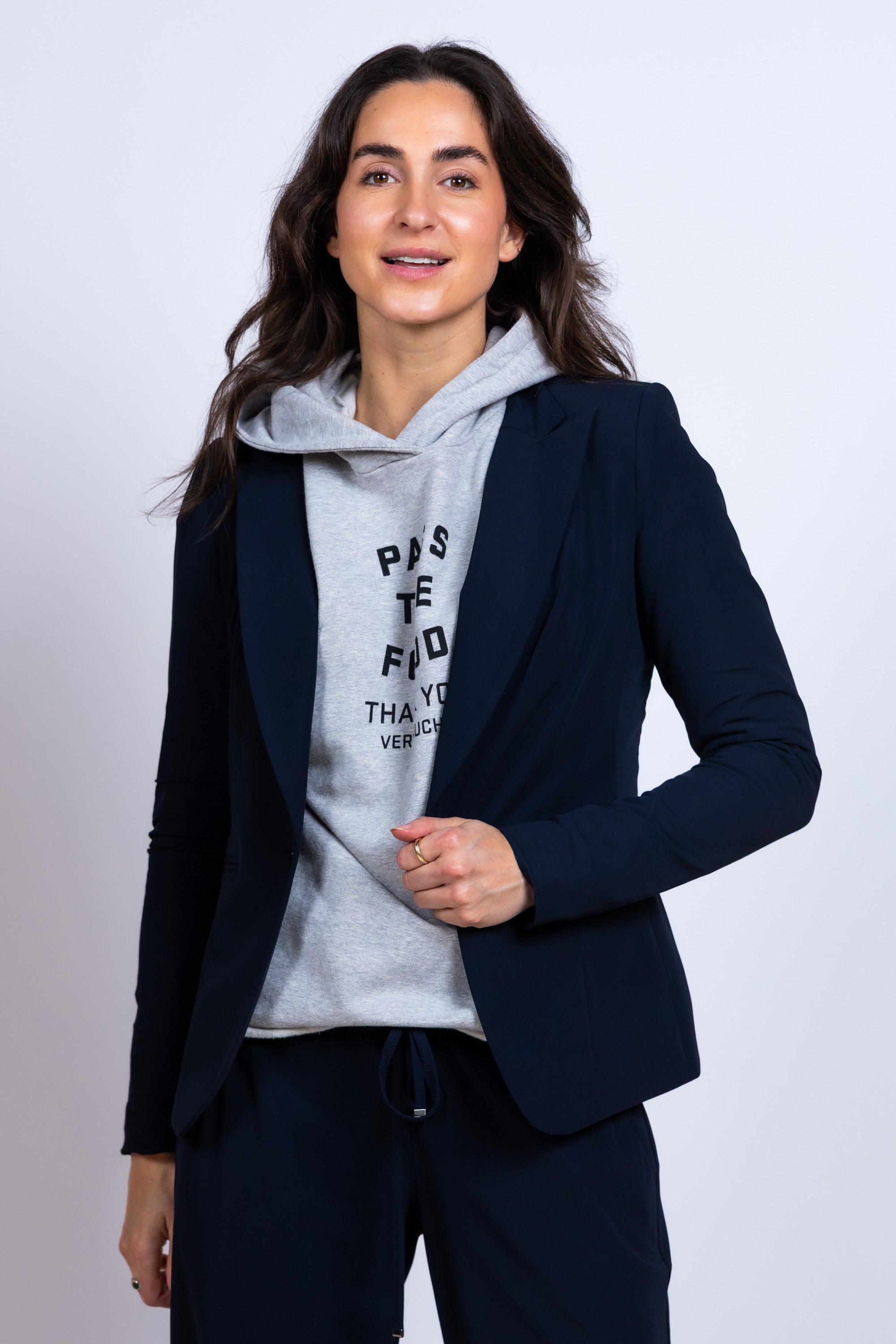 Blazer met stretch - Marine