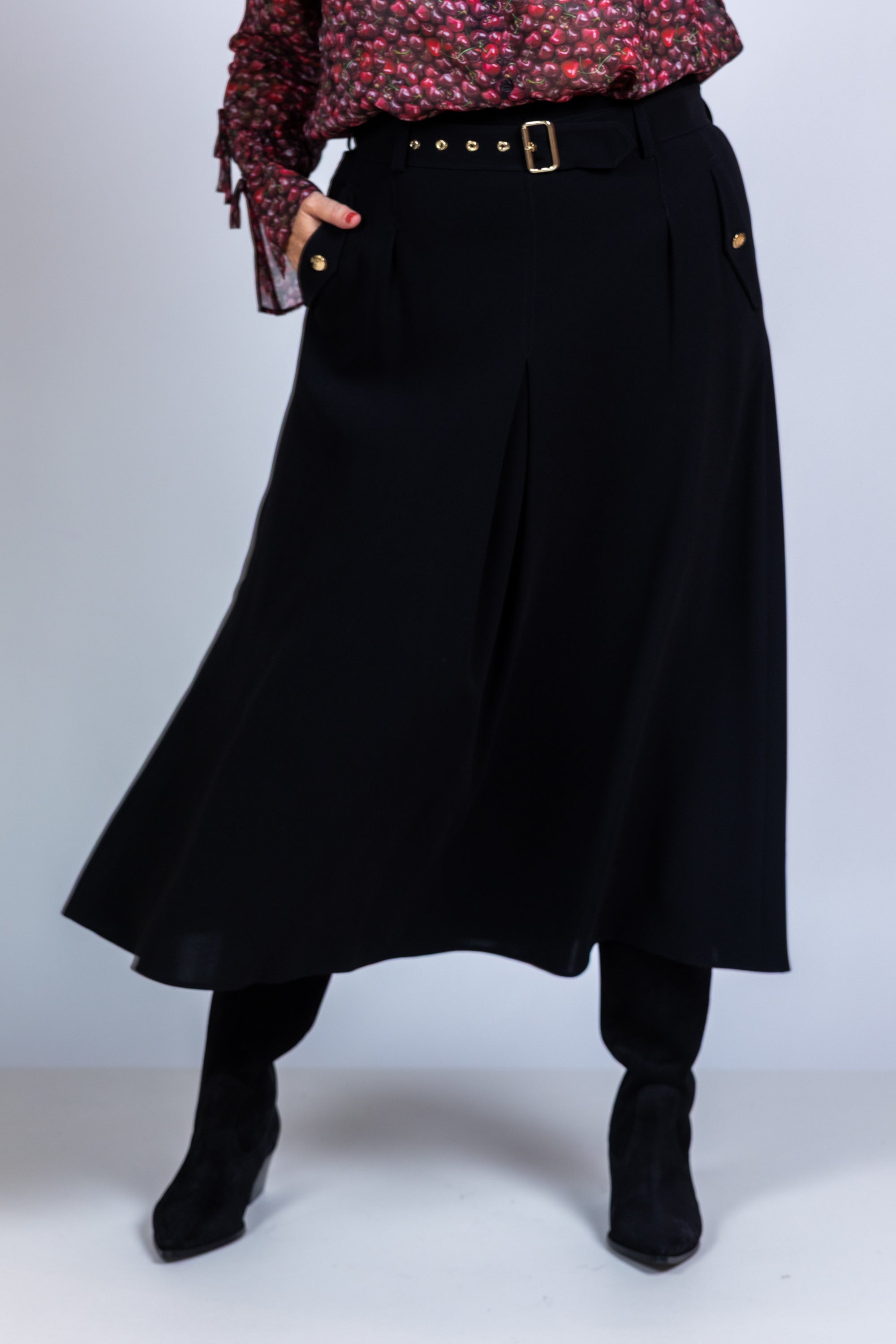 Rok met riem - Zwart