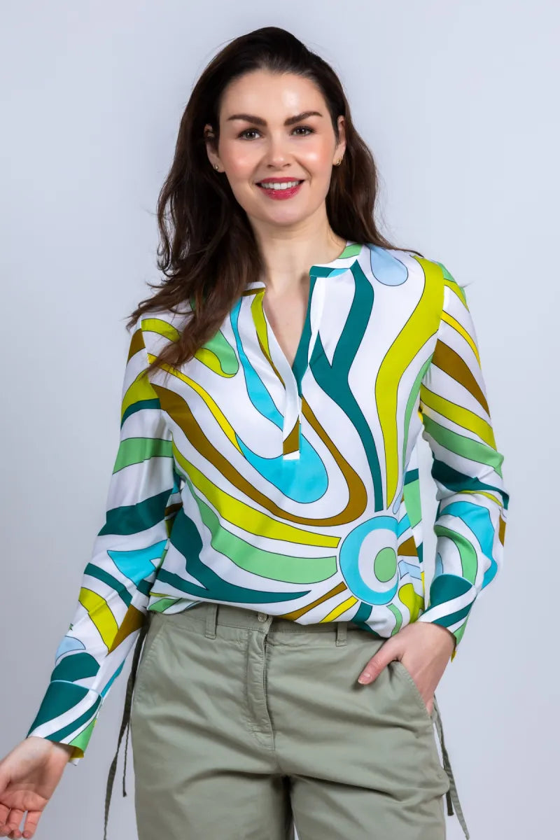 HERZENS Blouse met print - Lime