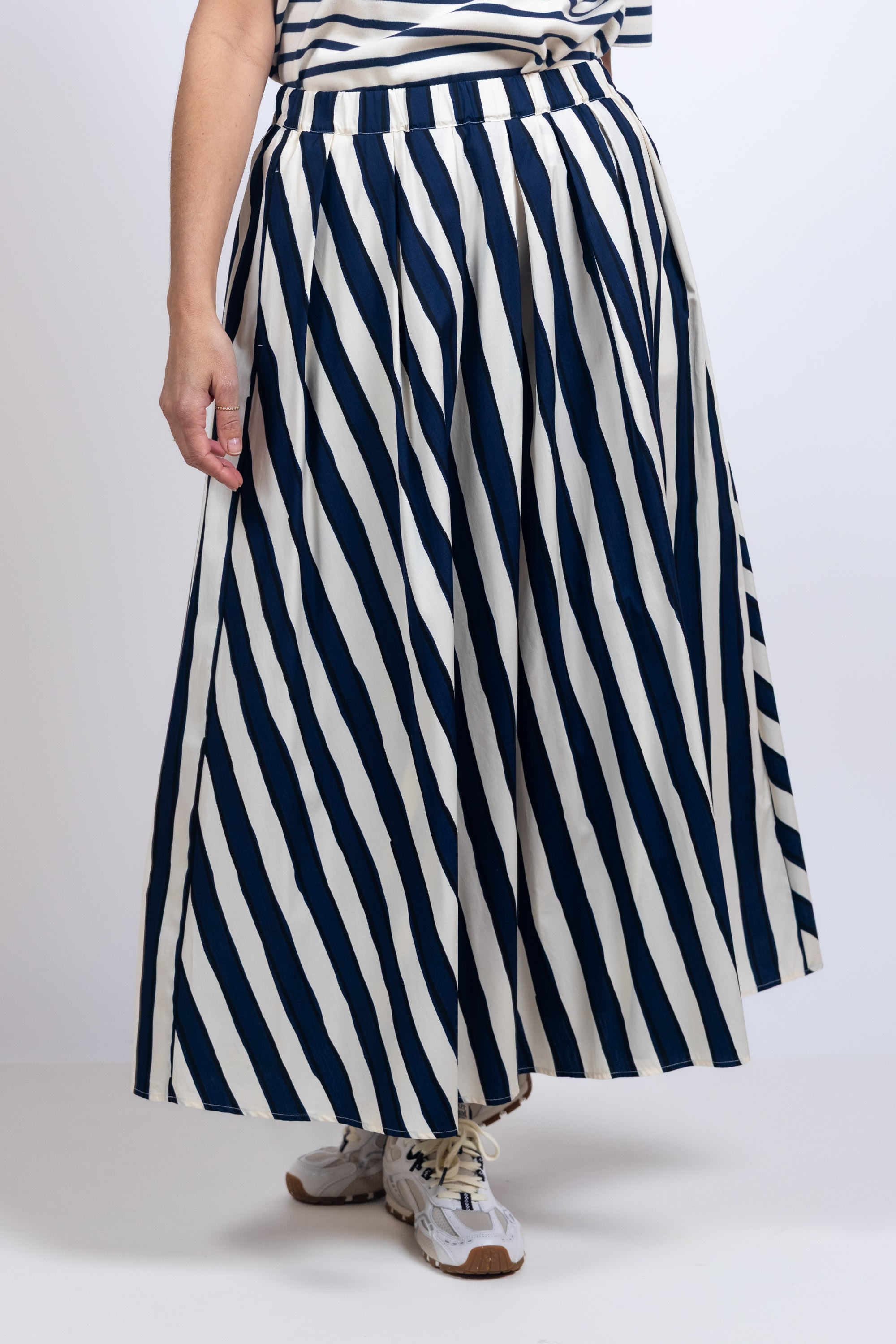 Rok met strepen - Marine