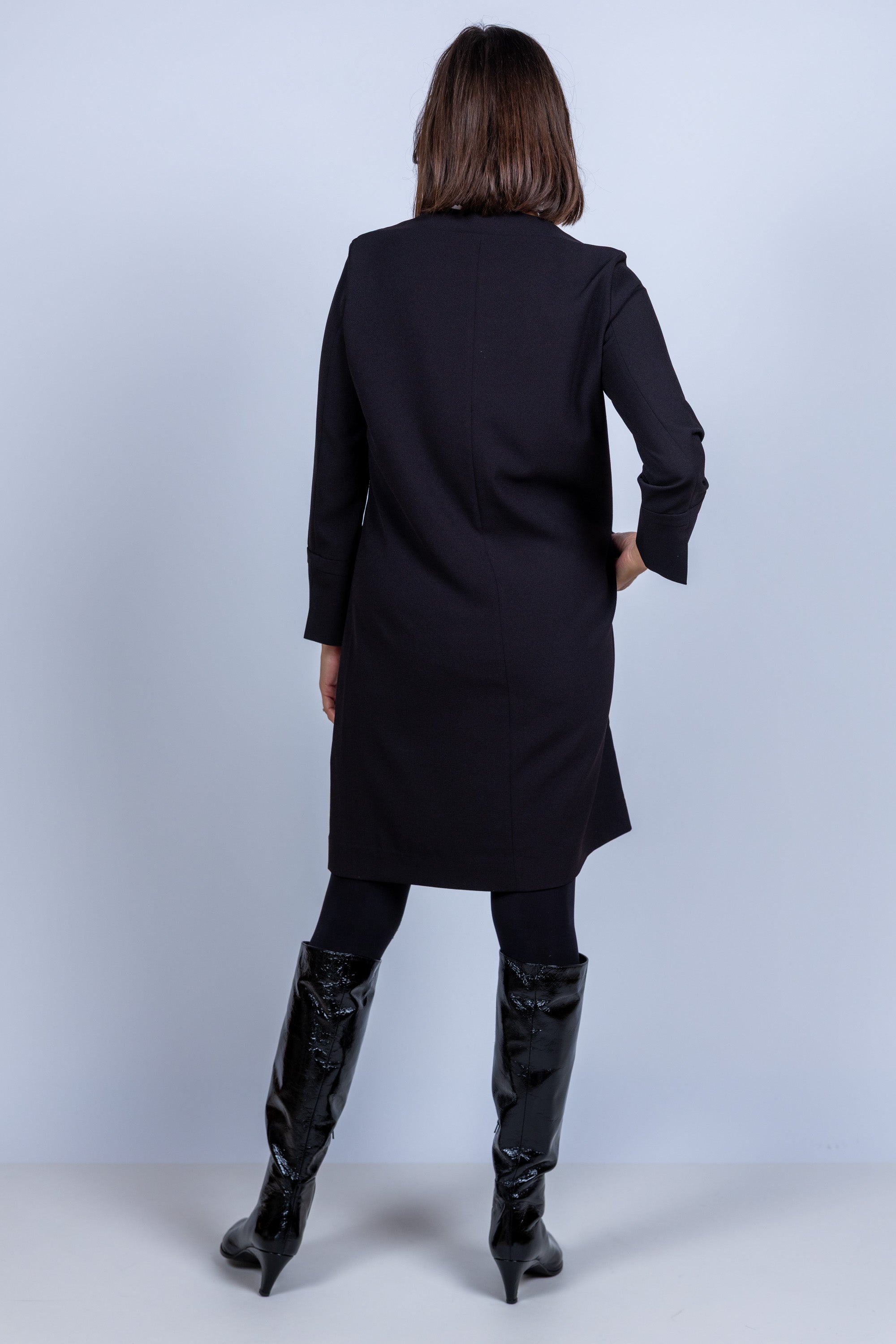 Jurk met lange mouwen - Zwart