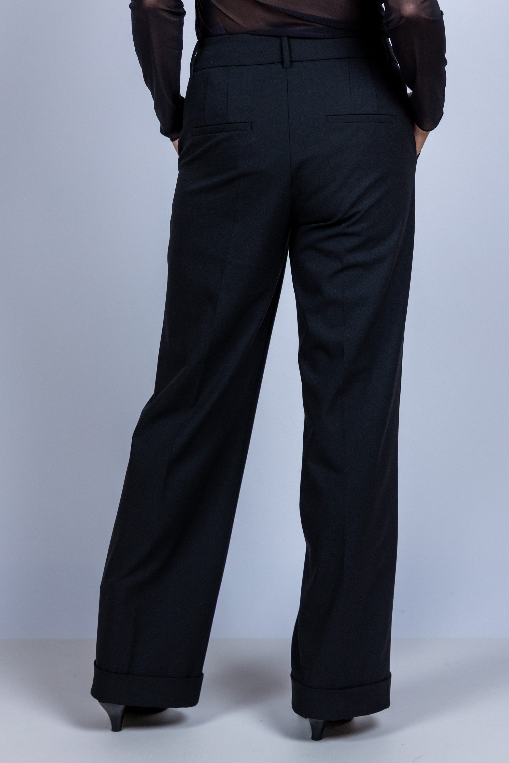 Wijde pantalon - Zwart