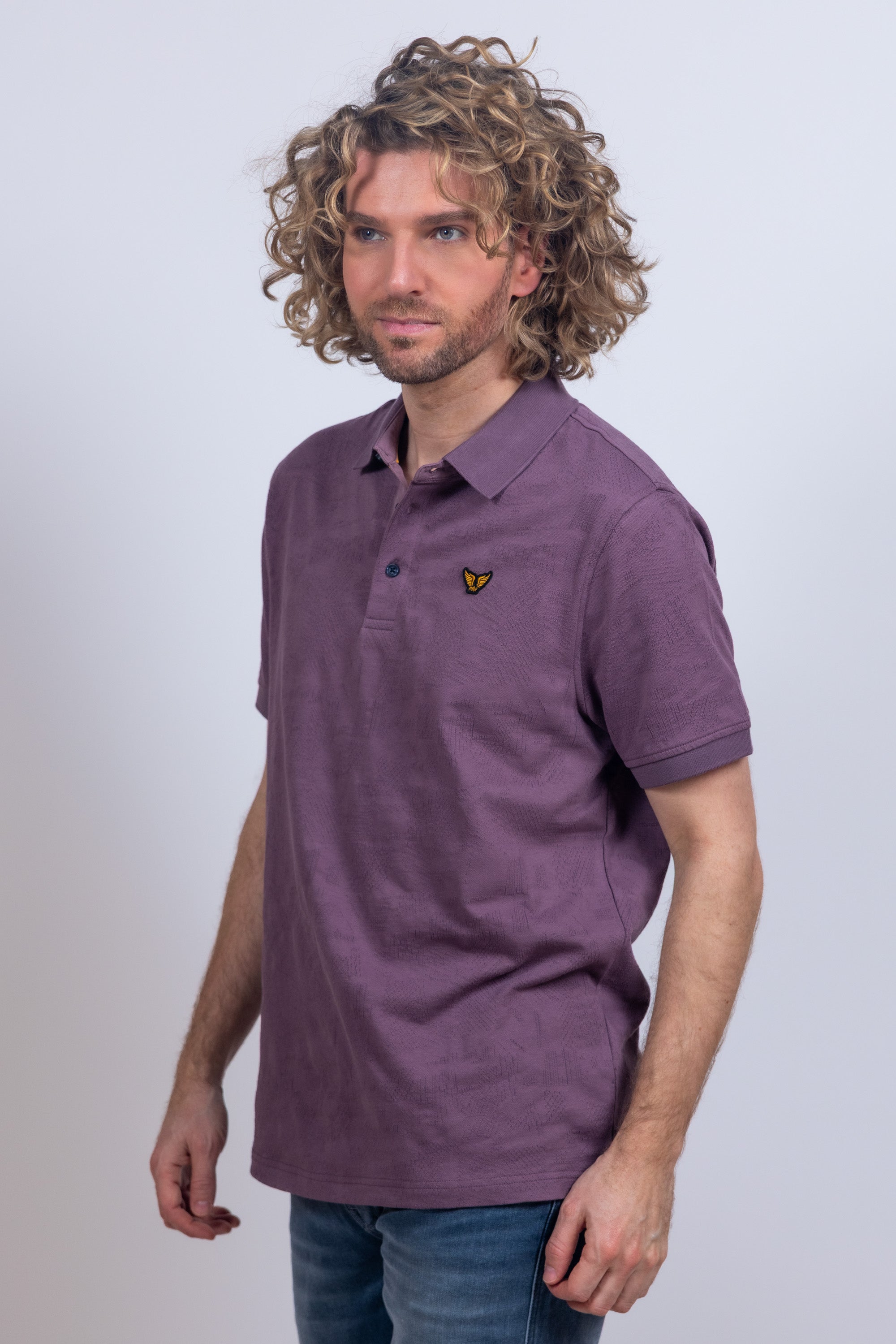 Polo met korte mouwen - Aubergine/plum