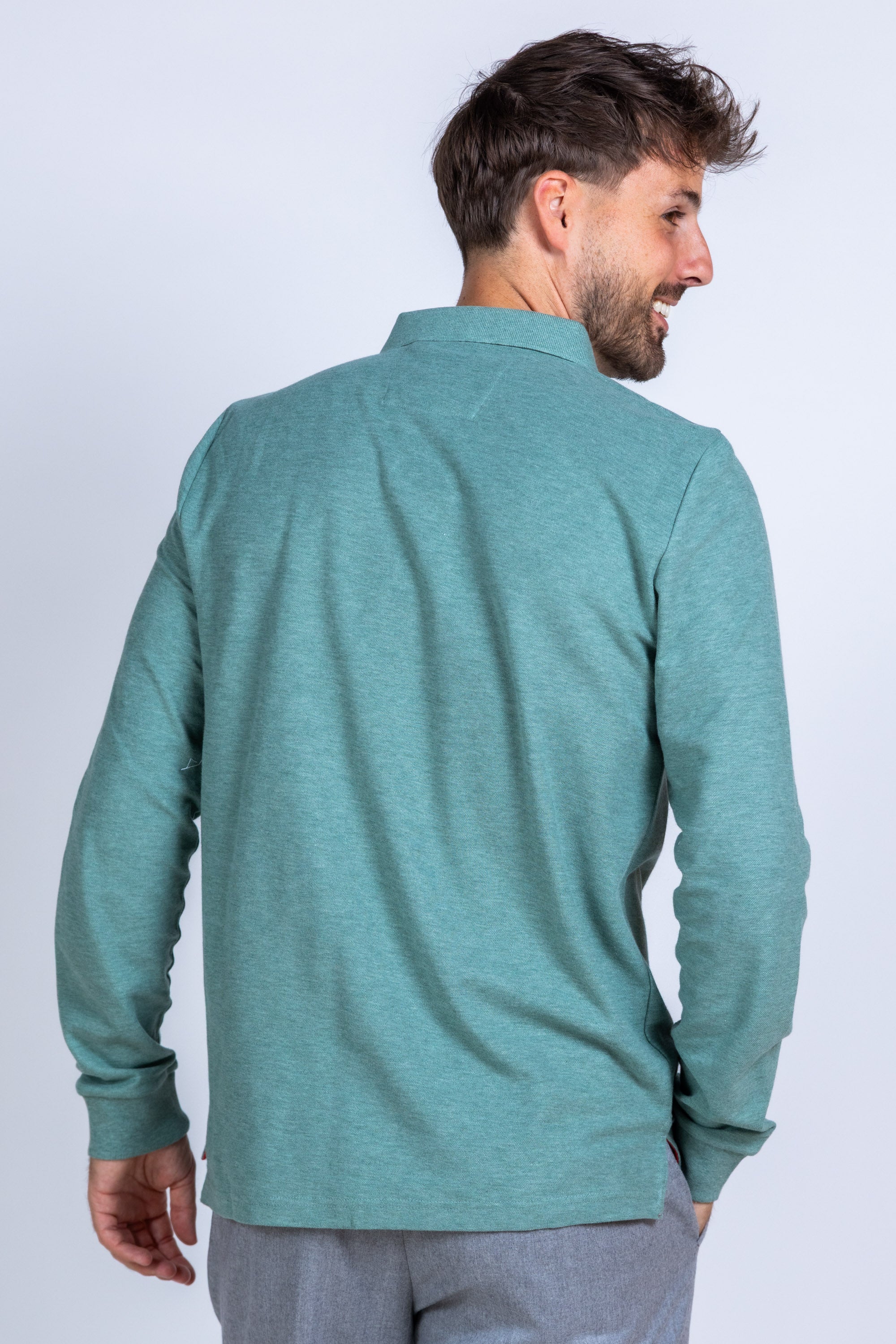 Poloshirt met lange mouwen - Khaki