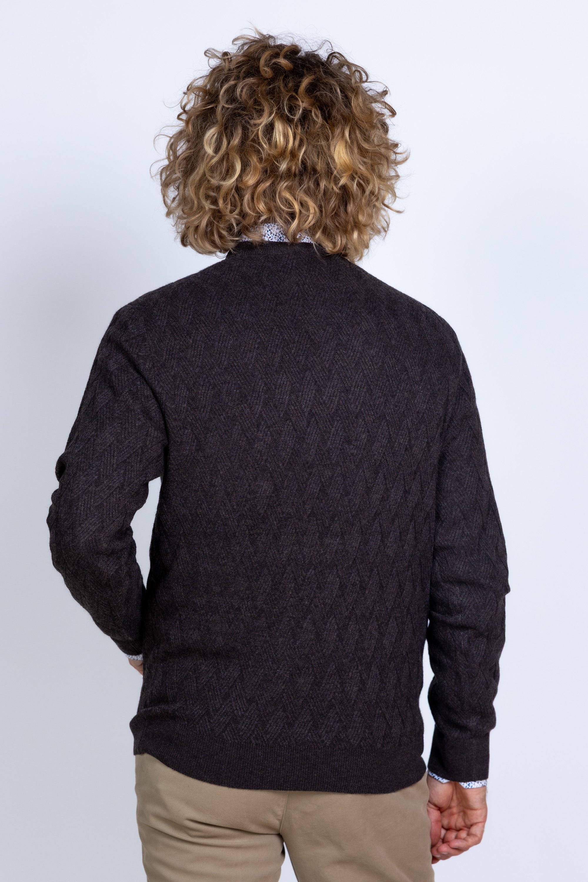 Trui met structuur - Bruin