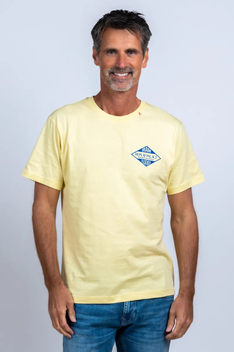 REPLAY H REPLAY H M33440002660 T-shirt met print - Geel