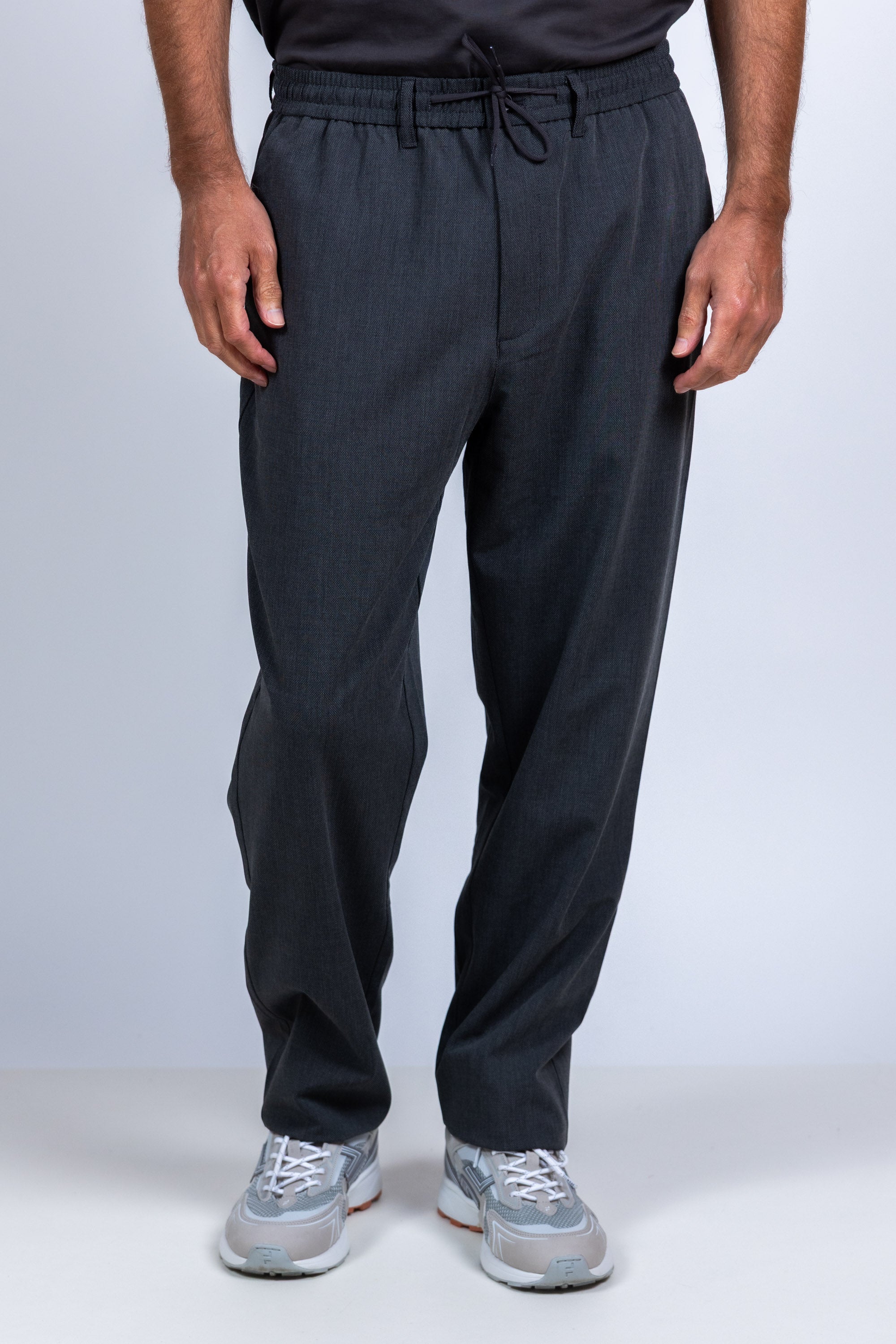 Broek met koordje - Donkergrijs