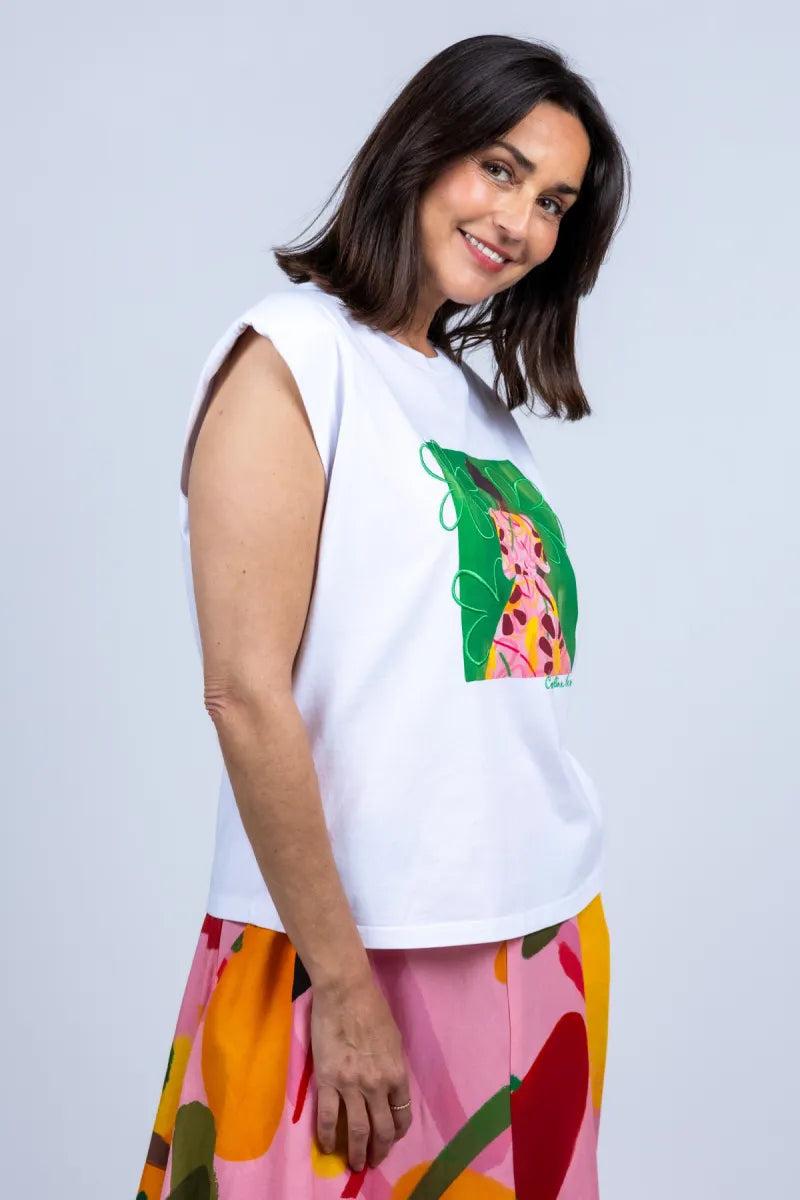 CAROLINE BISS CAROLINE BISS 3950 T-shirt met print - Wit