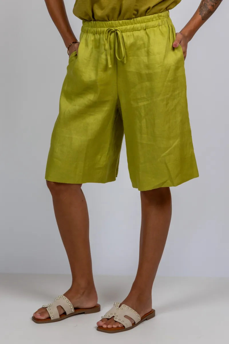MILLA MILLA 1021079 Bermuda met elastische taille - Appelgroen