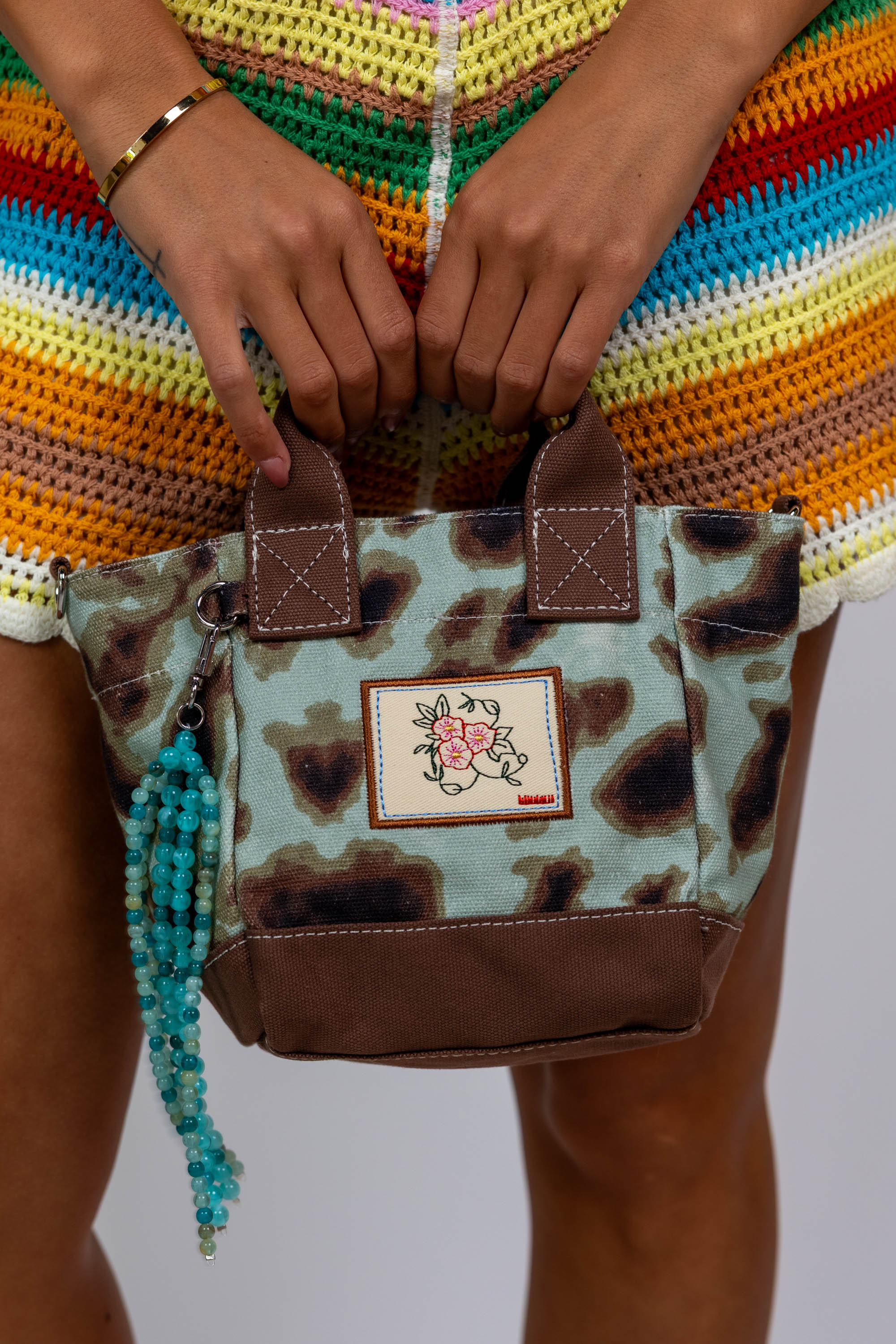 Tasje met print - Mint
