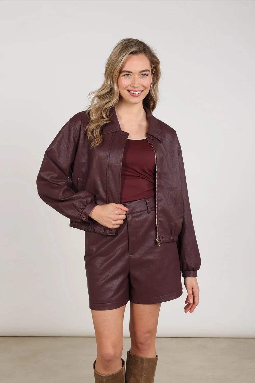 NUKUS NUKUS NKF13103 donkerbordeaux