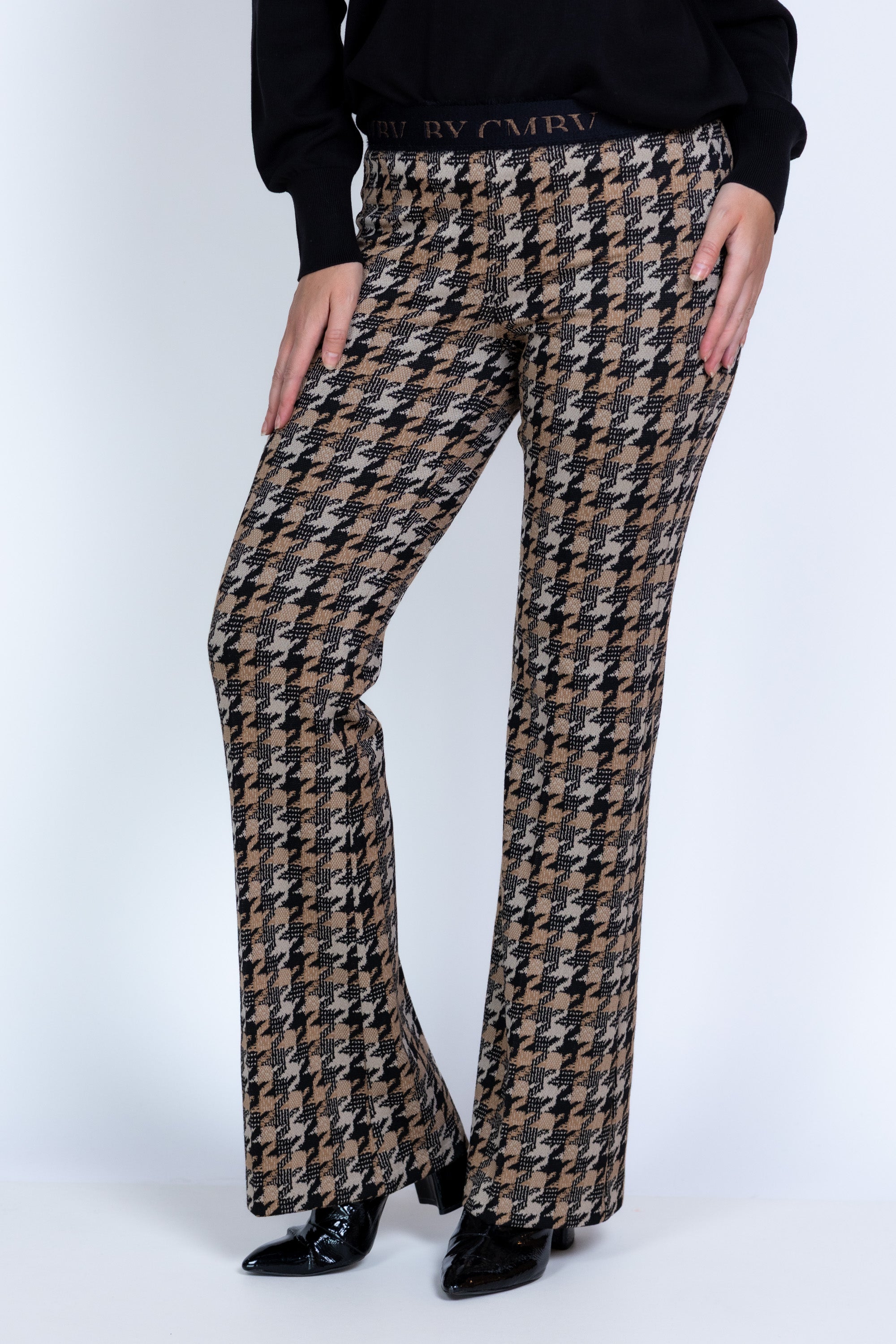 Broek met pied-de-poule - Camel