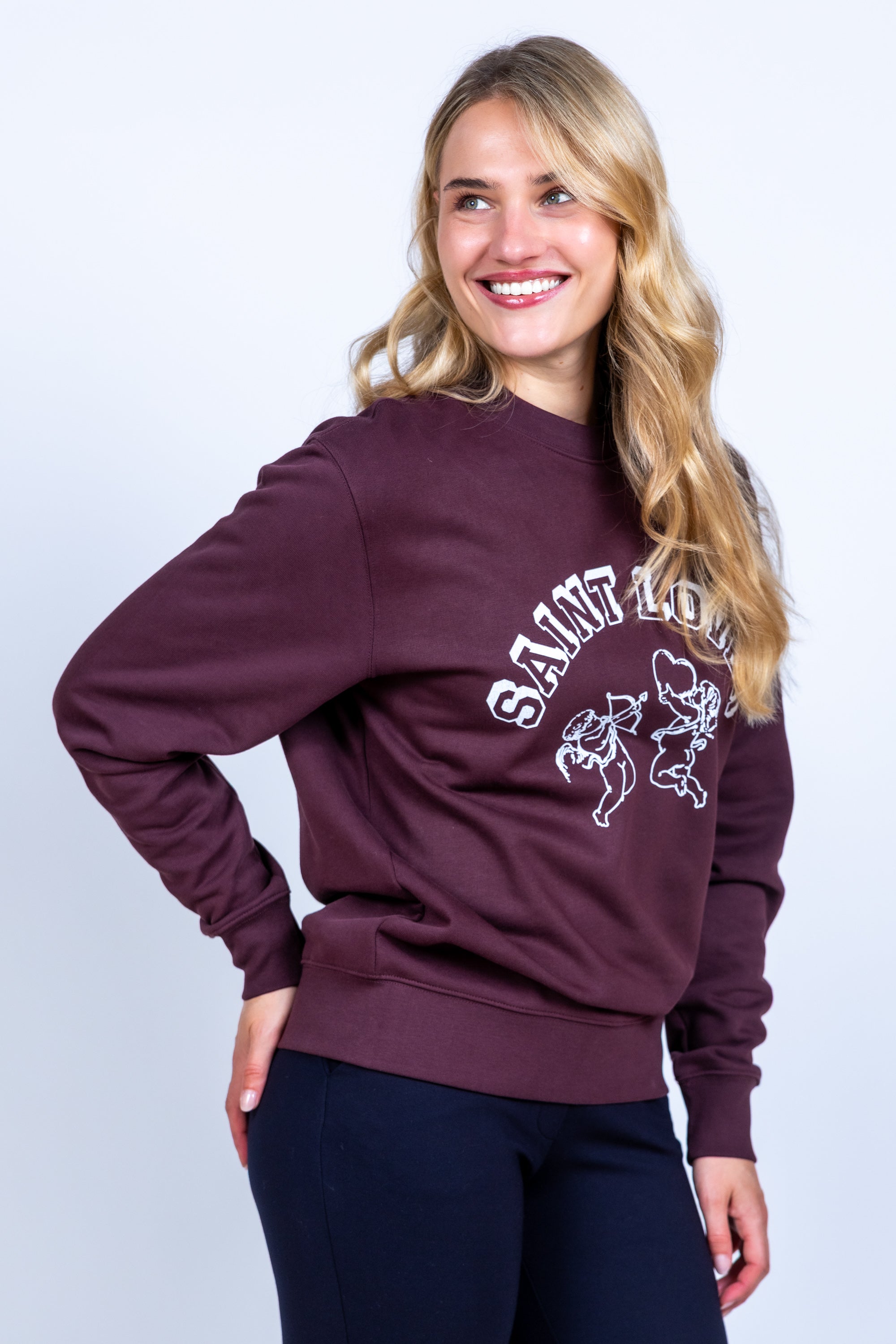 Sweater met print - Burgundy