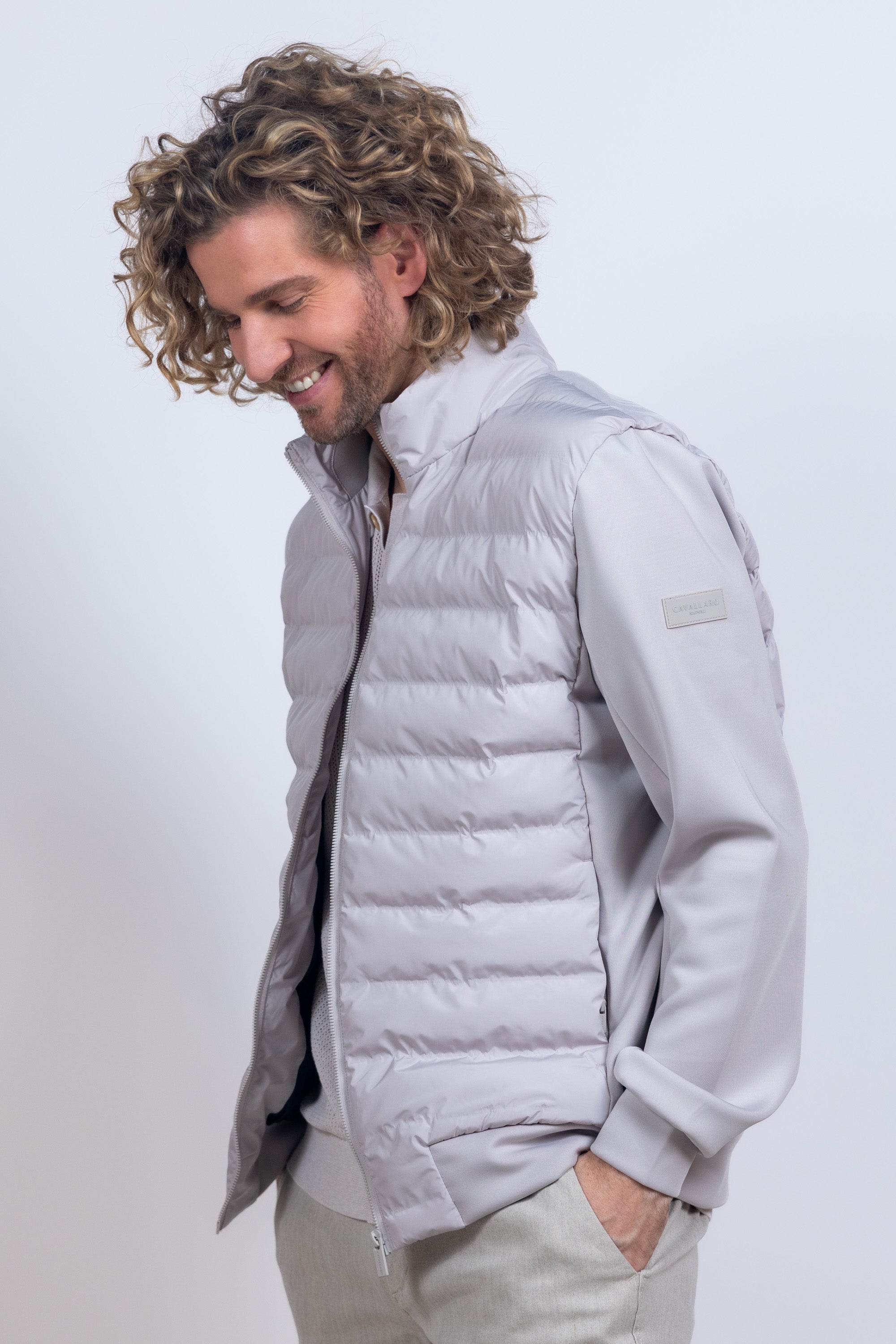 Gewatteerd jack - Beige