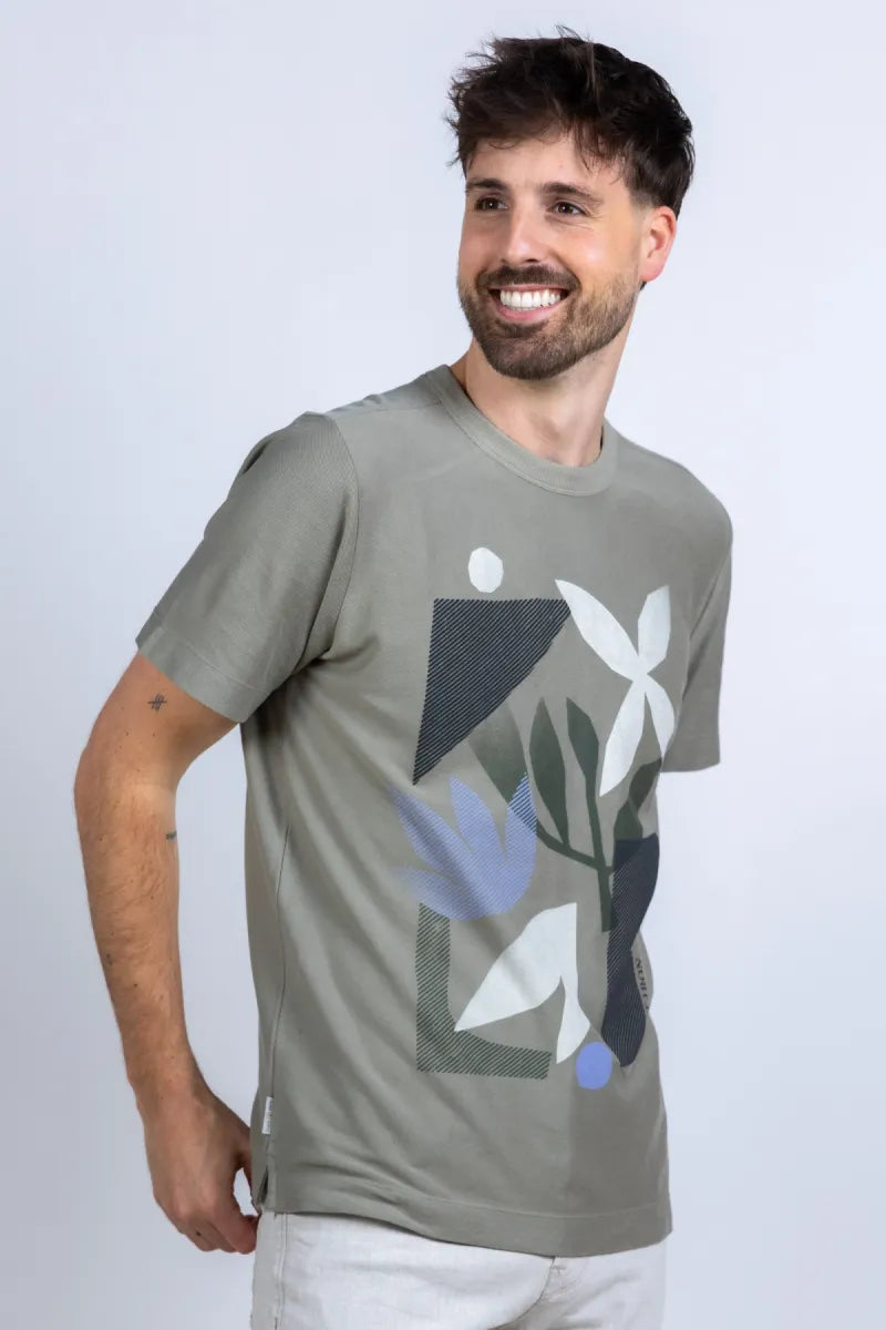 CAST IRON CAST IRON CTSS2602509 T-shirt met print - Khaki